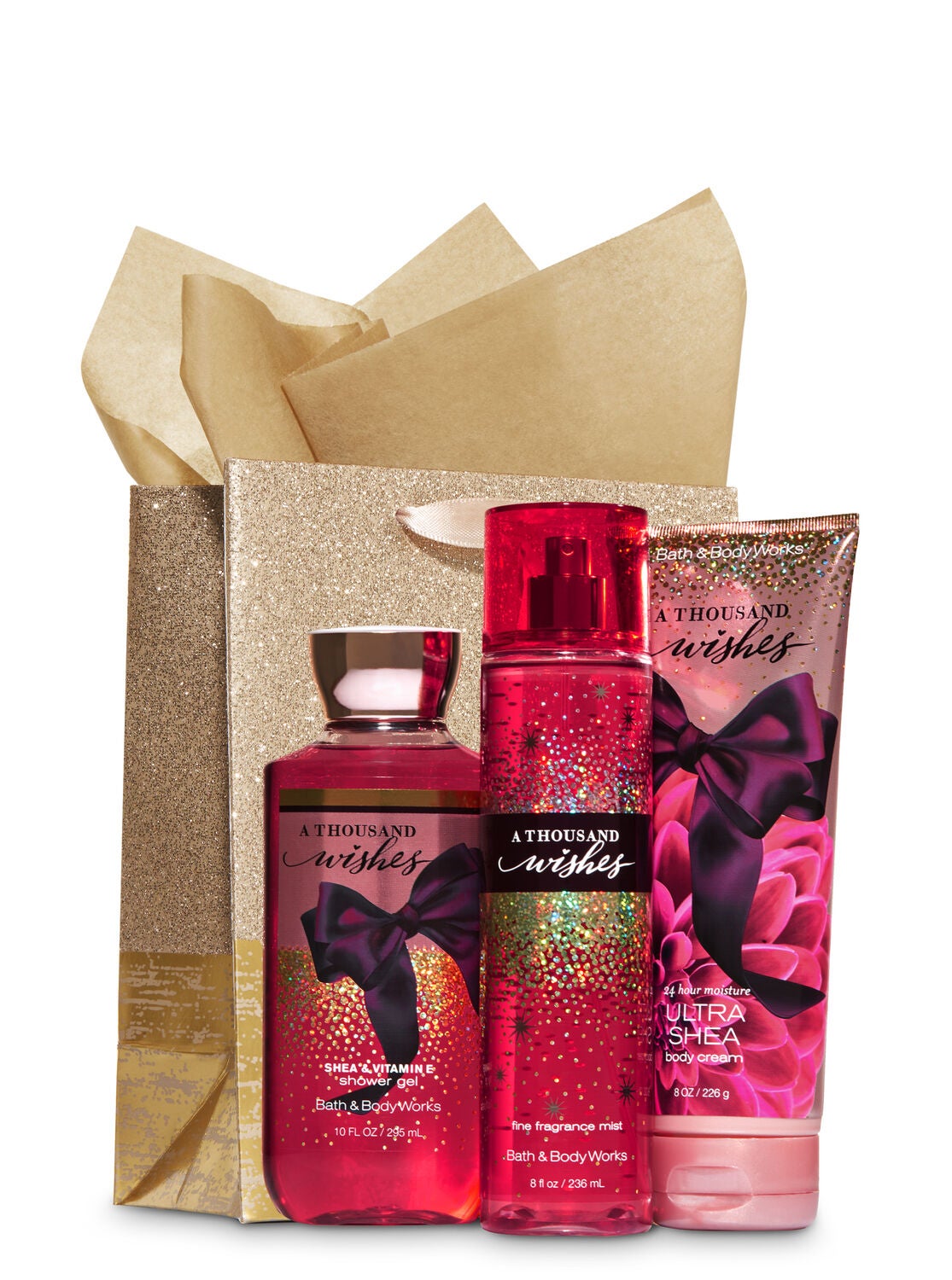 A Thousand Wishes Gold Glitter Gift Kit - Bath And Body Works