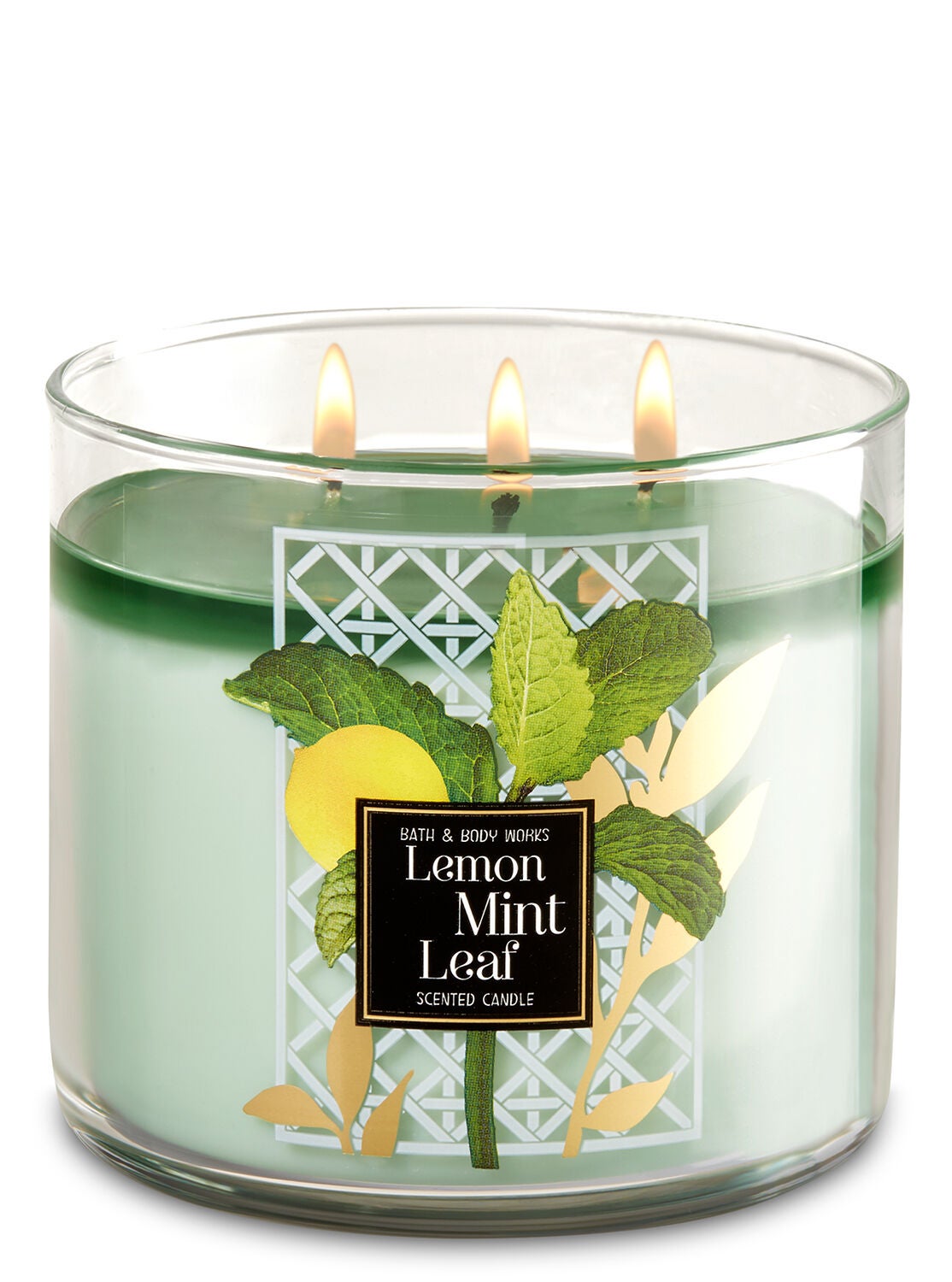 Lemon Mint Leaf 3-Wick Candle - Bath And Body Works