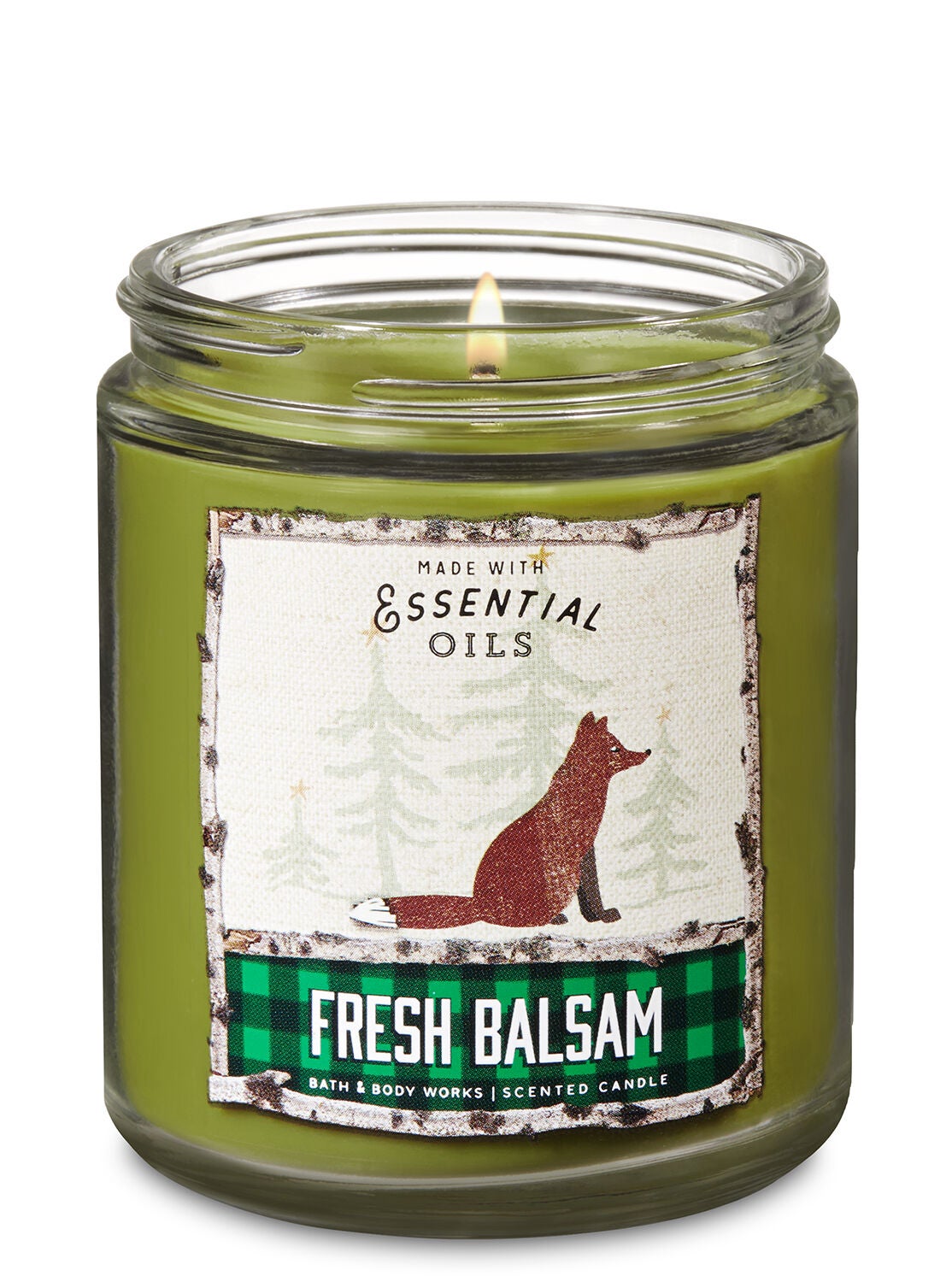 Fresh Balsam Single Wick Candle - Bath And Body Works