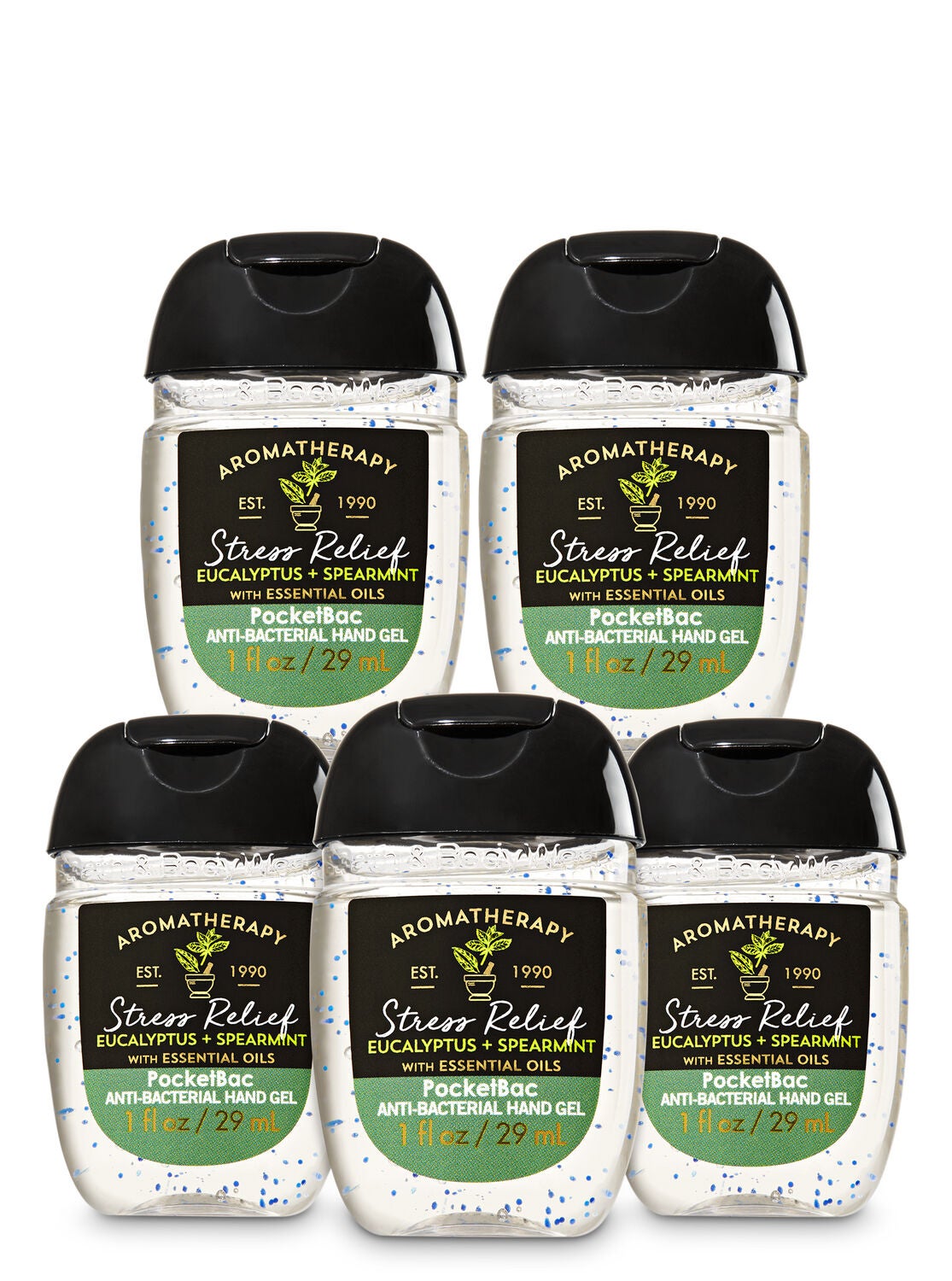 Stress Relief - Eucalyptus & Spearmint 5-Pack PocketBac Hand Sanitizers - Bath And Body Works