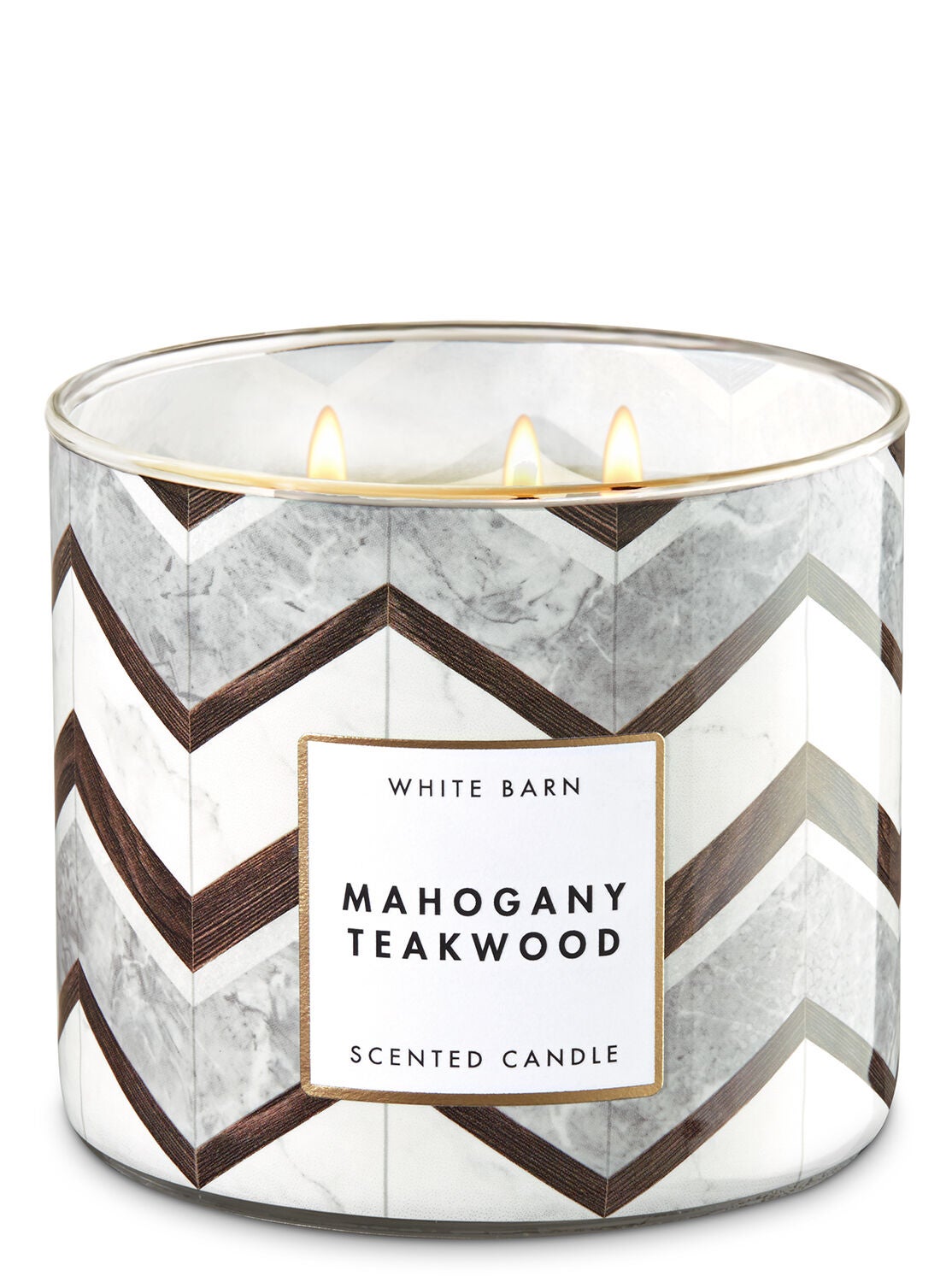 Mahogany Teakwood 3-Wick Candle - Bath And Body Works