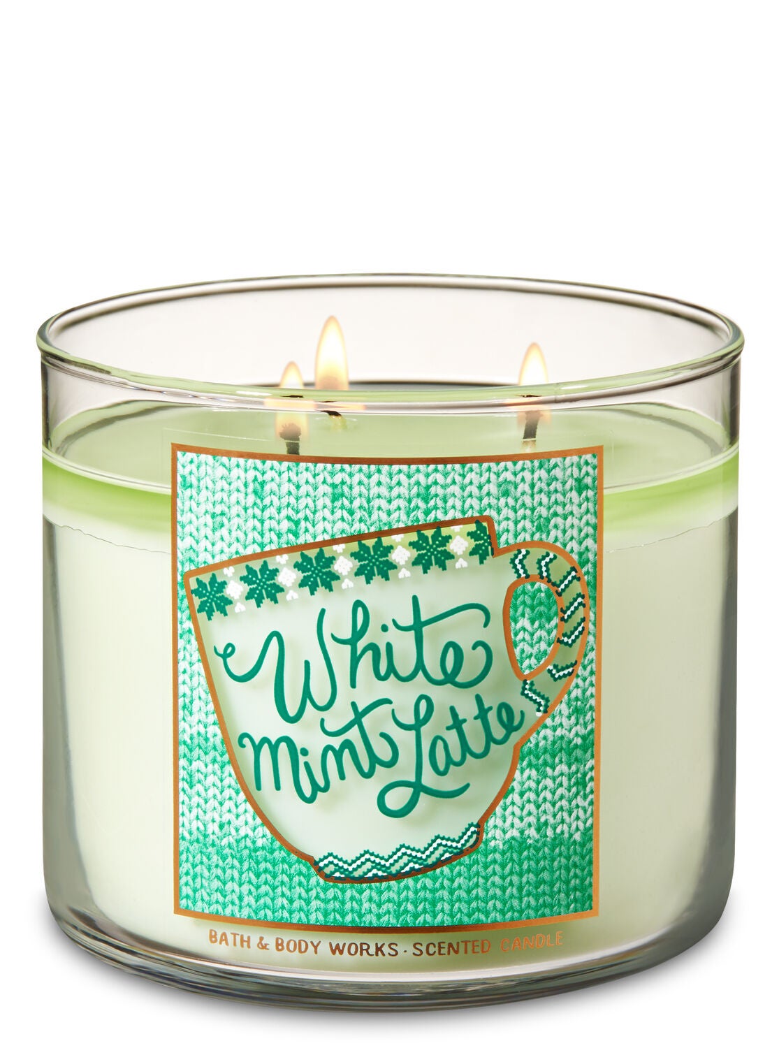 White Mint Latte 3-Wick Candle - Bath And Body Works