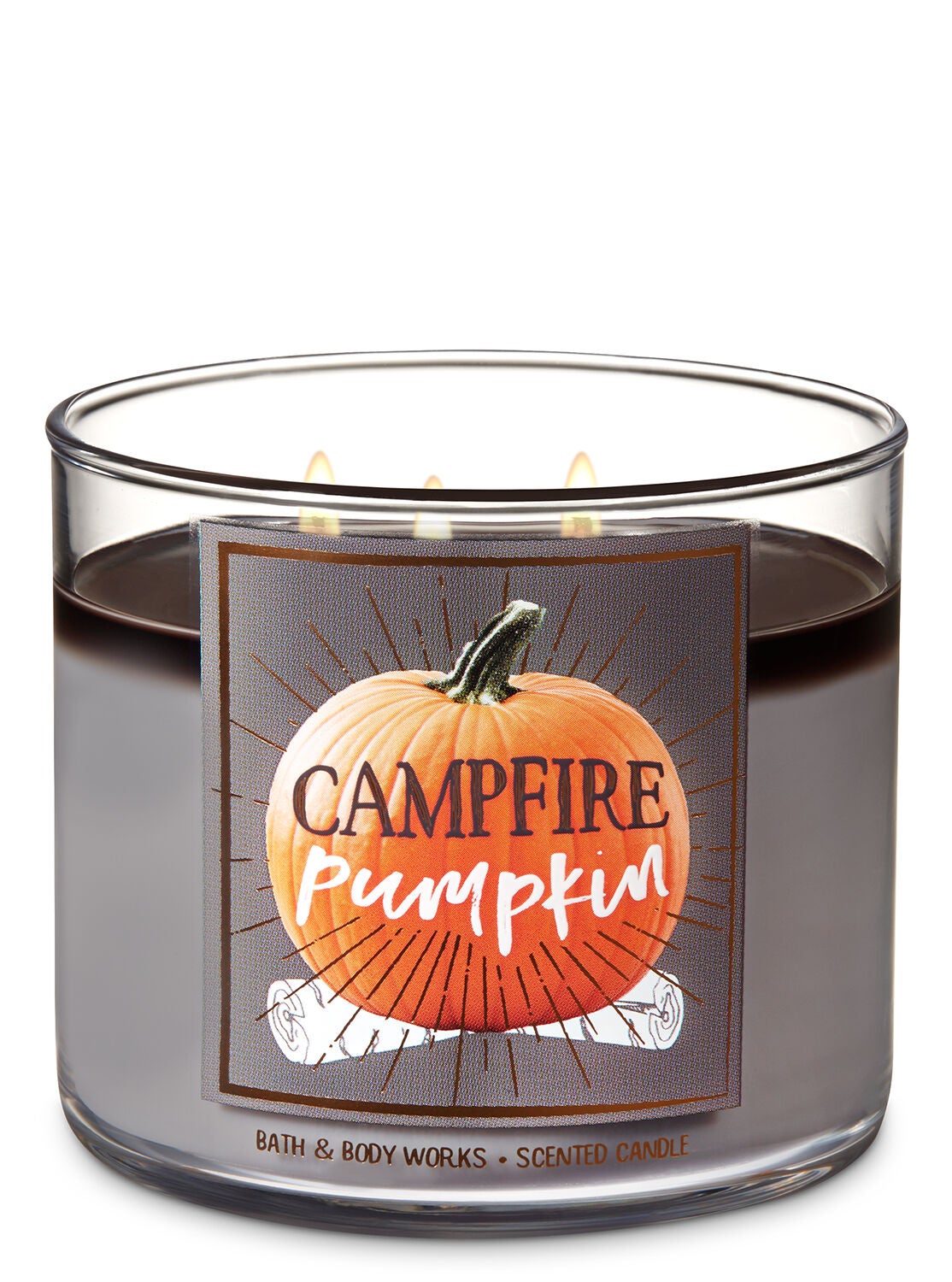 Campfire Pumpkin 3-Wick Candle - Bath And Body Works