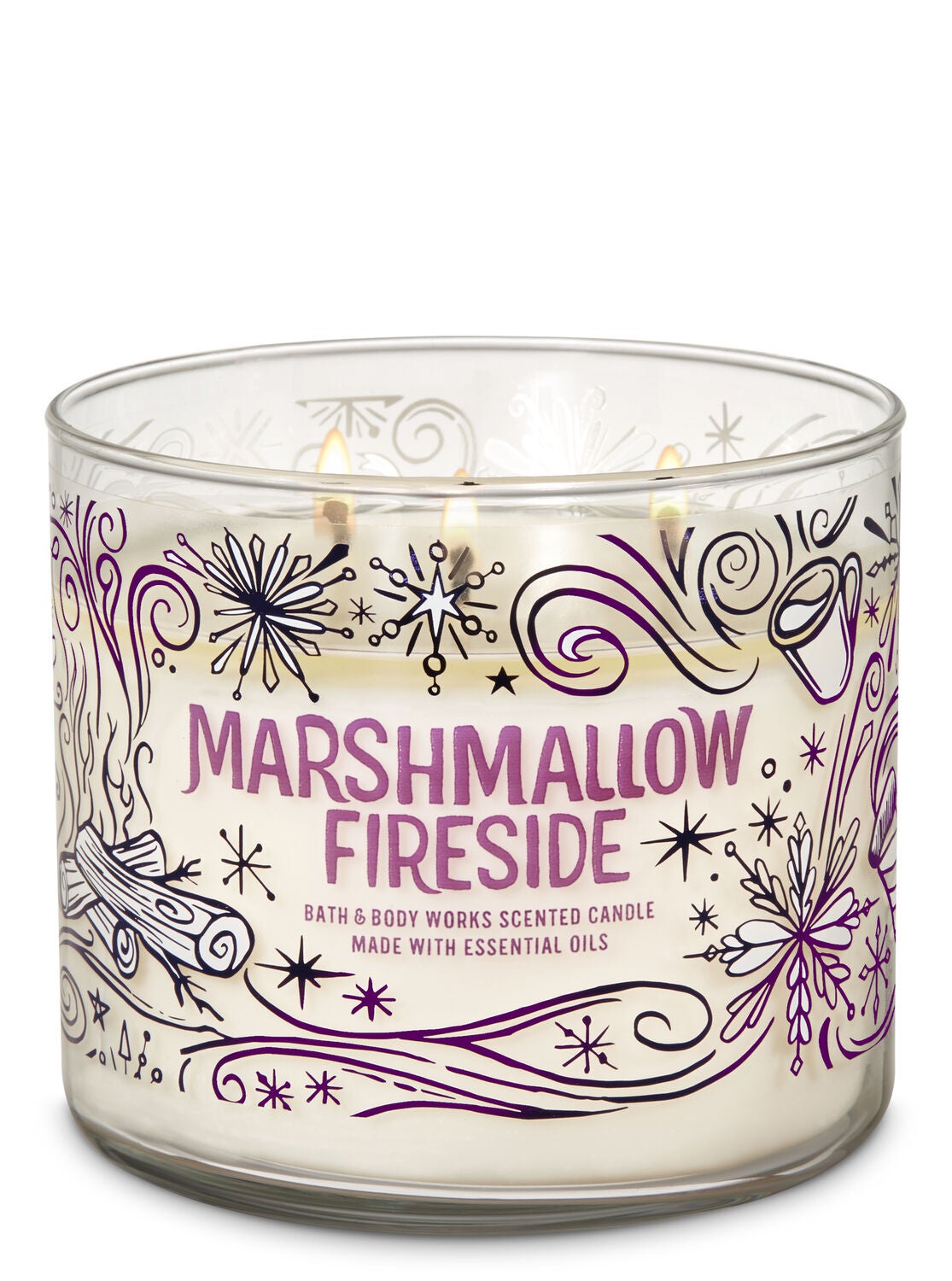 Marshmallow Fireside 3-Wick Candle - Bath And Body Works
