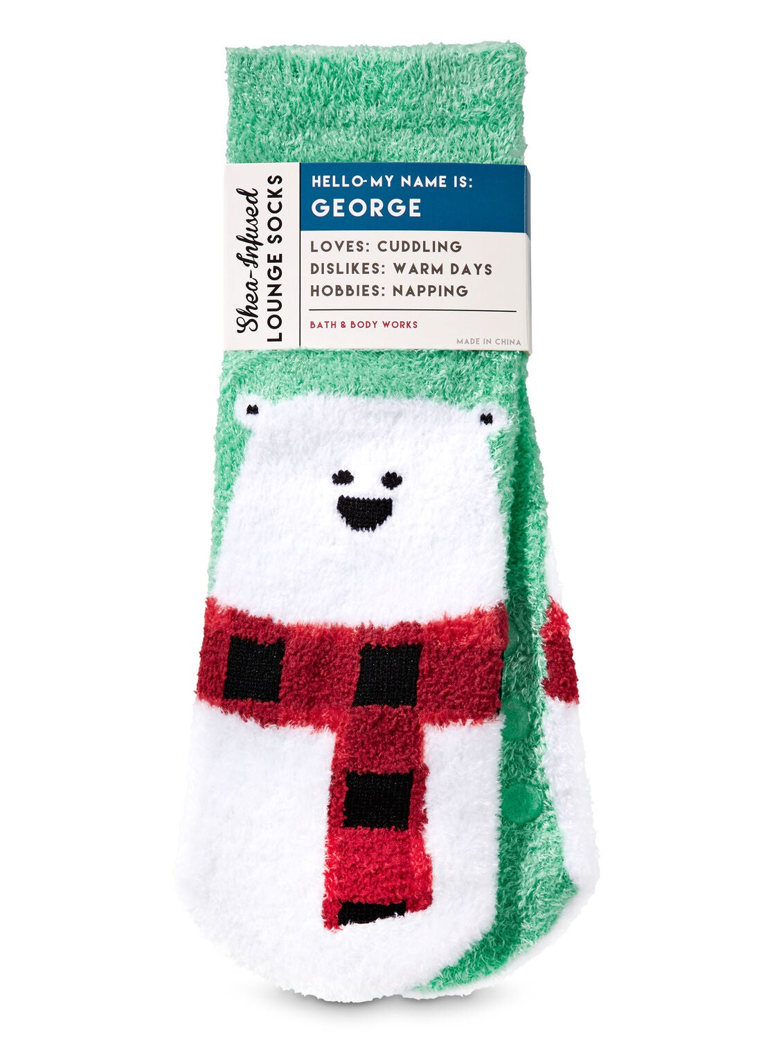 George The Polar Bear Shea-Infused Lounge Socks - Bath And Body Works