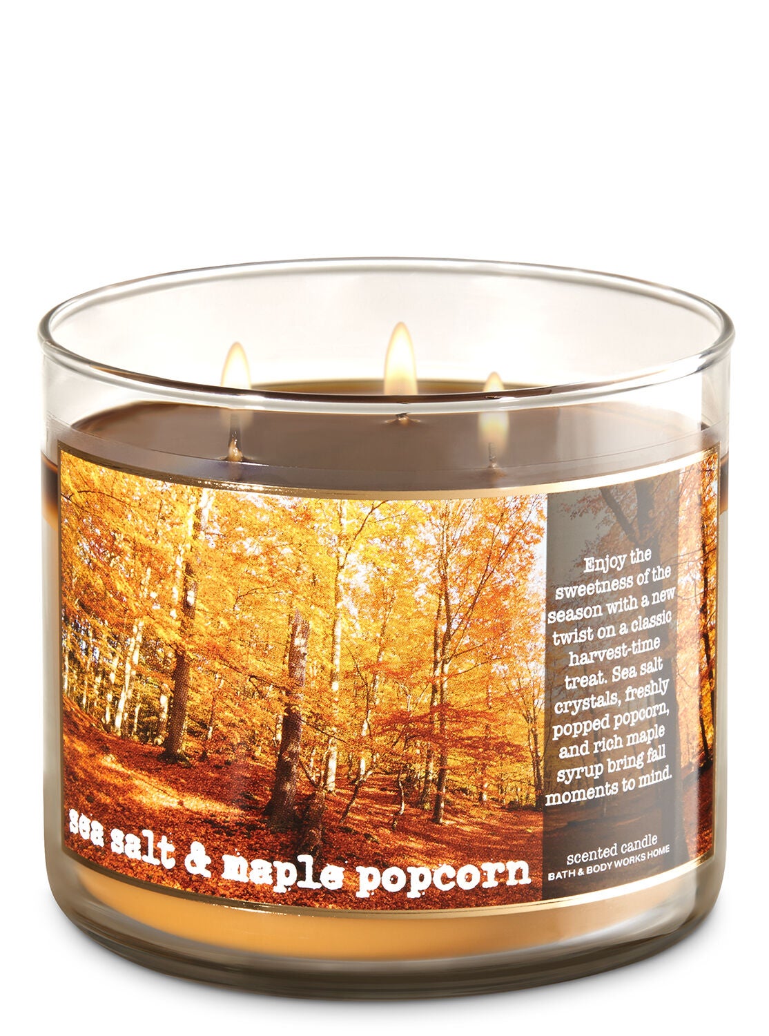 Sea Salt & Maple Popcorn 3-Wick Candle - Bath And Body Works