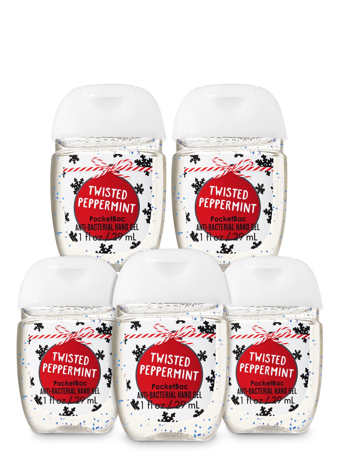 Twisted Peppermint PocketBac Hand Sanitizers, 5-Pack - Bath And Body Works