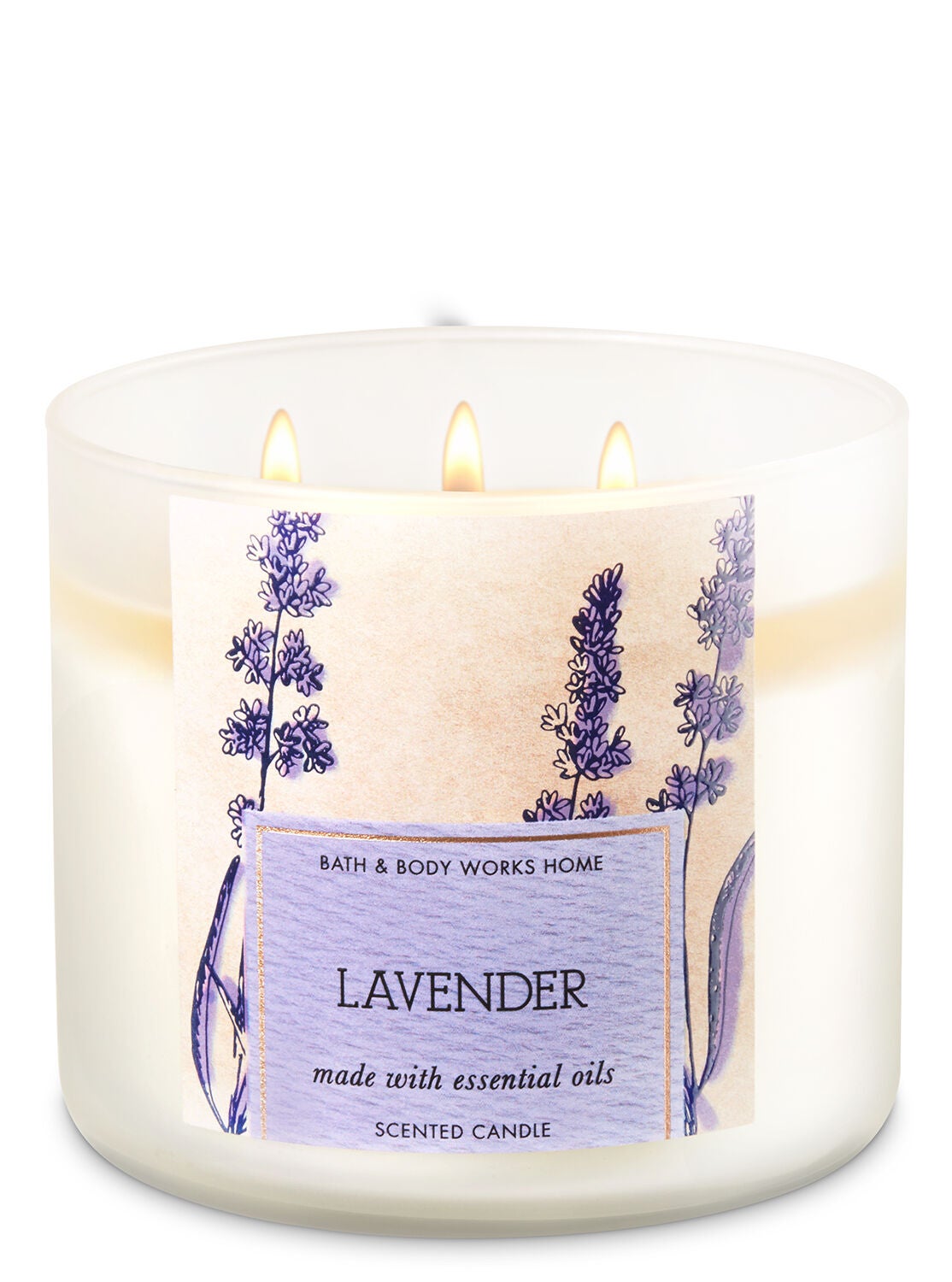 Lavender 3-Wick Candle - Bath And Body Works