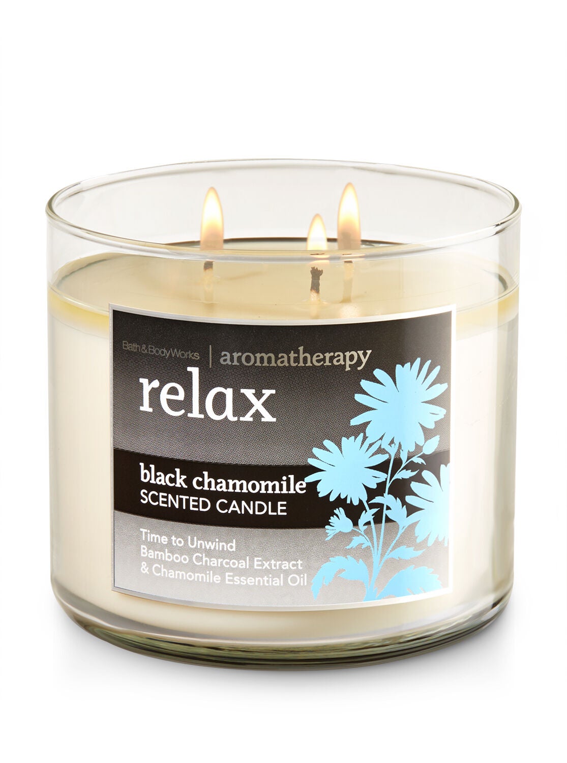 Aromatherapy Relax - Black Chamomile 3-Wick Candle - Bath And Body Works