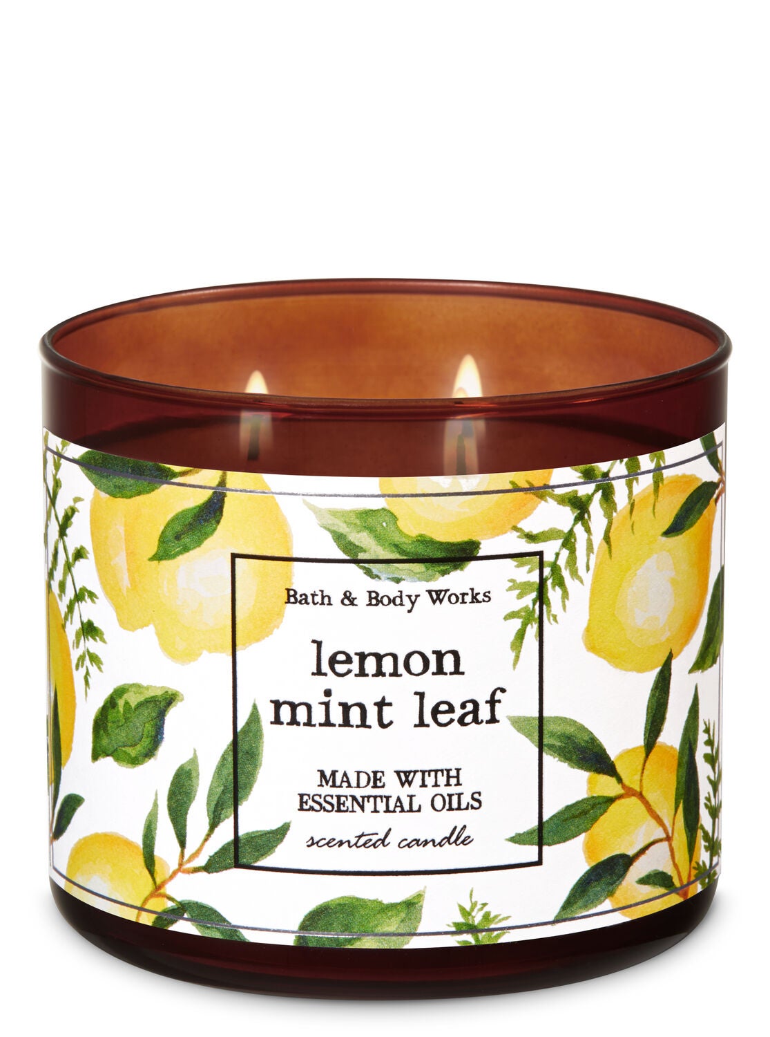 Lemon Mint Leaf 3-Wick Candle - Bath And Body Works