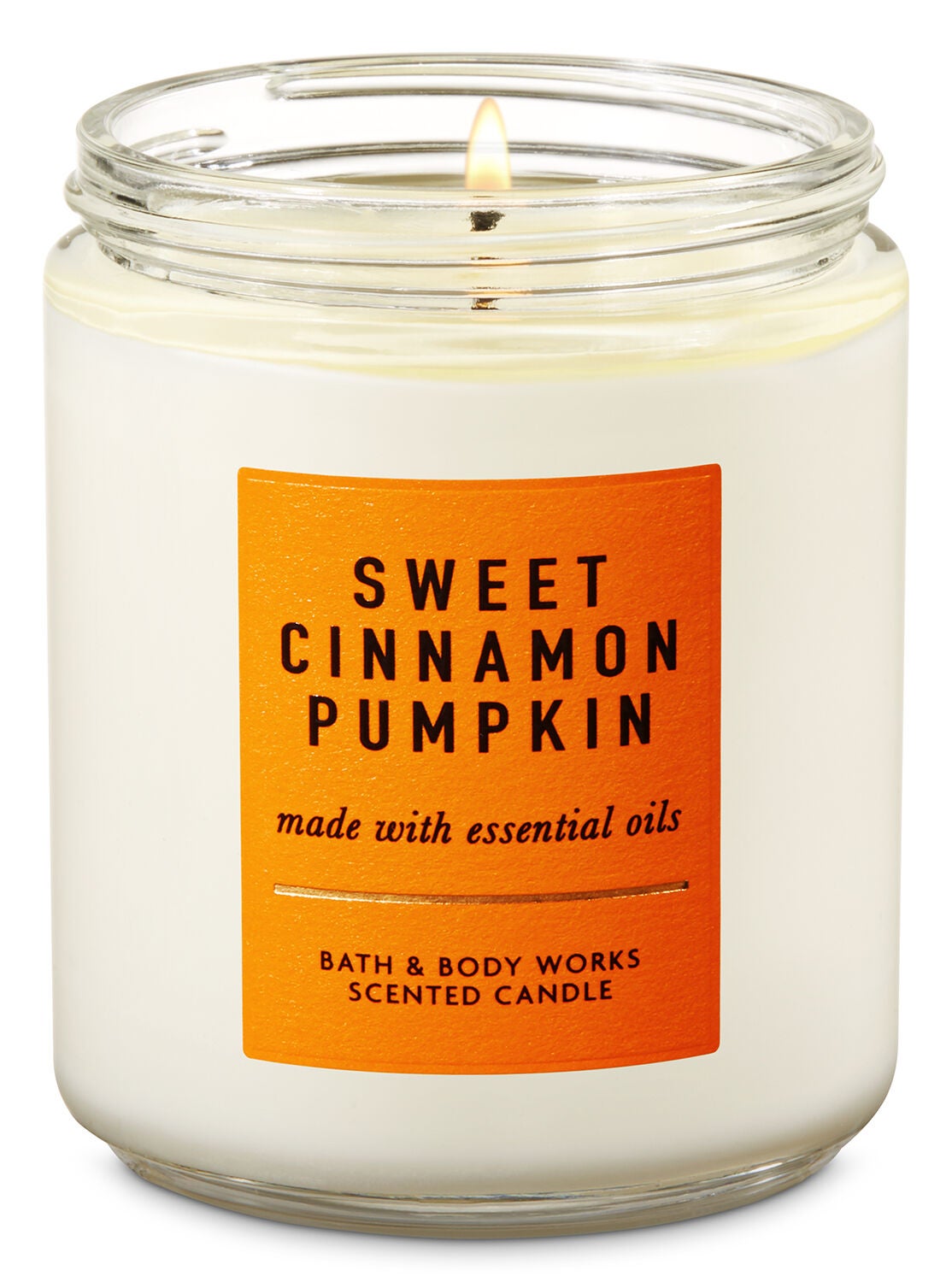 Sweet Cinnamon Pumpkin Single Wick Candle - Bath And Body Works