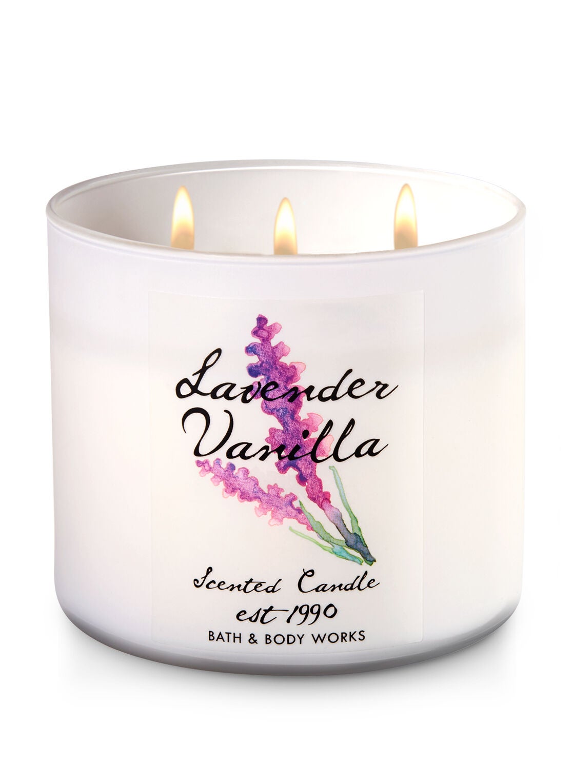 Lavender Vanilla 3-Wick Candle - Bath And Body Works