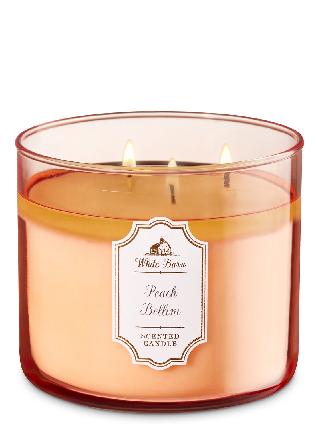 White Barn Peach Bellini 3-Wick Candle - Bath And Body Works