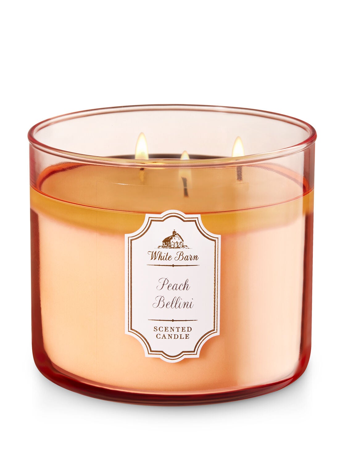 White Barn Peach Bellini 3-Wick Candle - Bath And Body Works