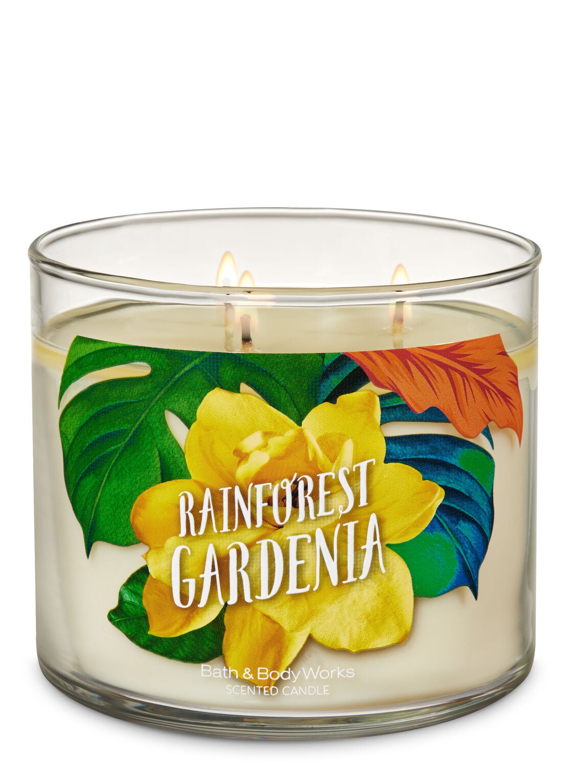 Rainforest Gardenia 3-Wick Candle - Bath And Body Works