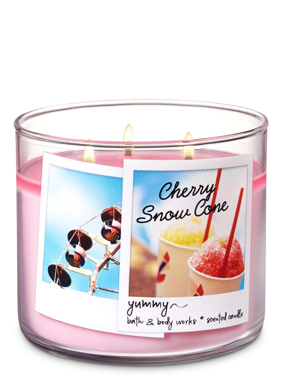 Cherry Snow Cone 3-Wick Candle - Bath And Body Works
