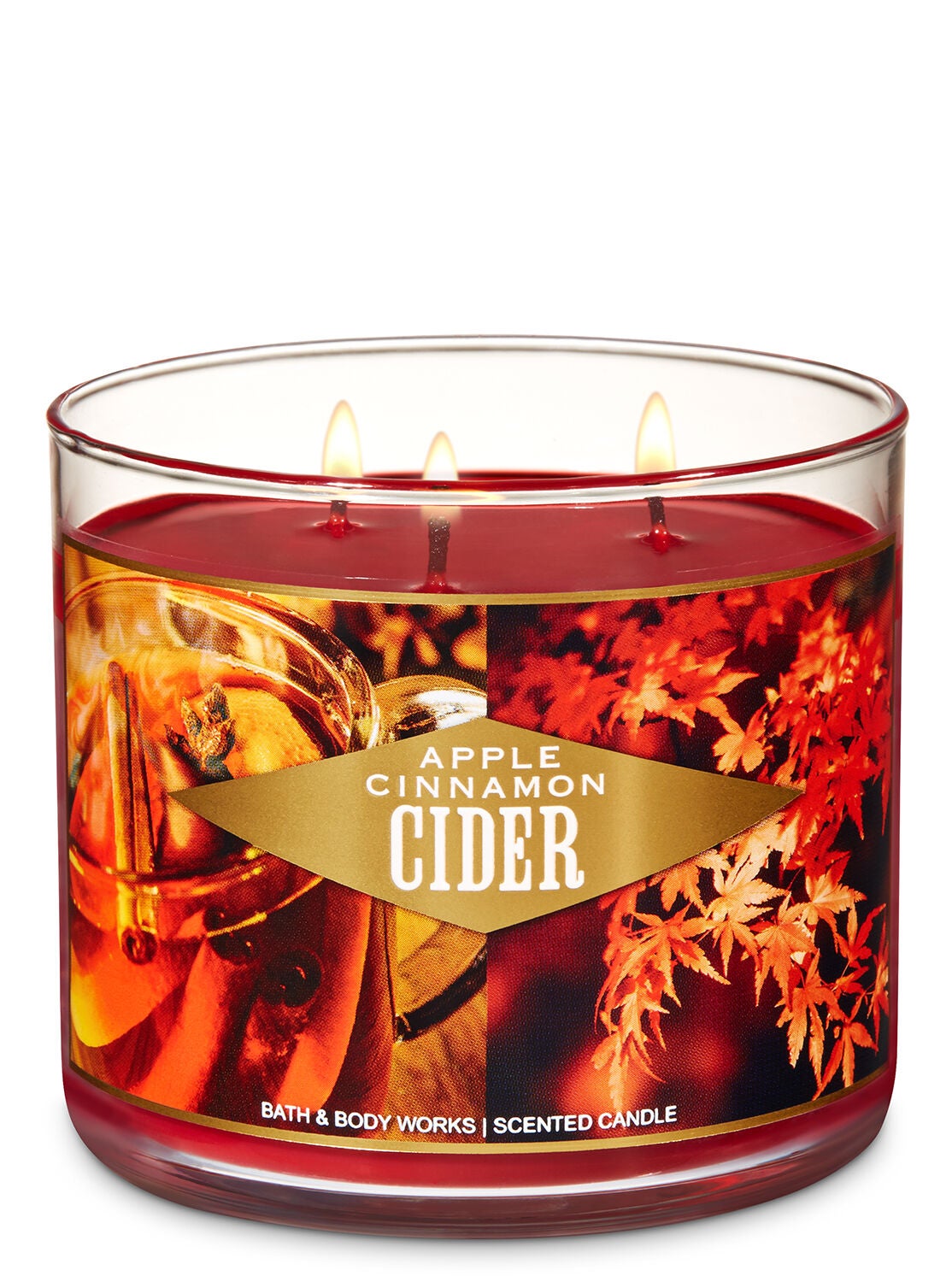 Apple Cinnamon Cider 3-Wick Candle - Bath And Body Works