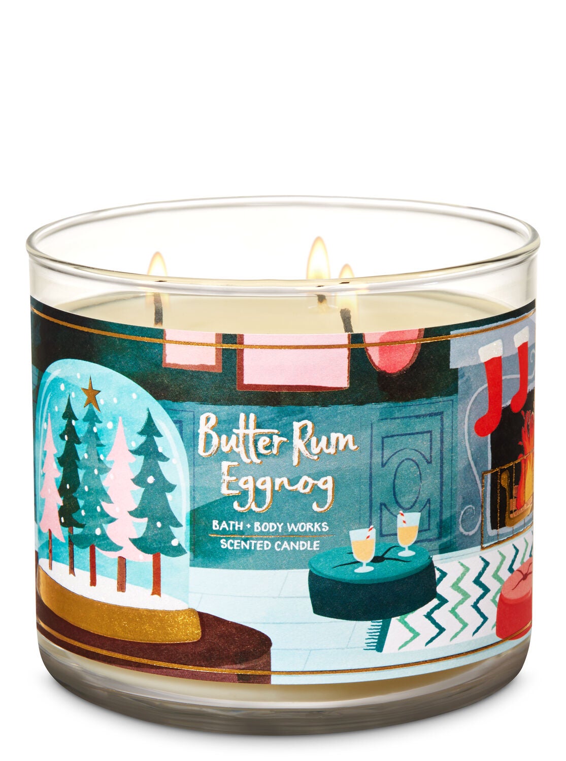 Butter Rum Eggnog 3-Wick Candle - Bath And Body Works