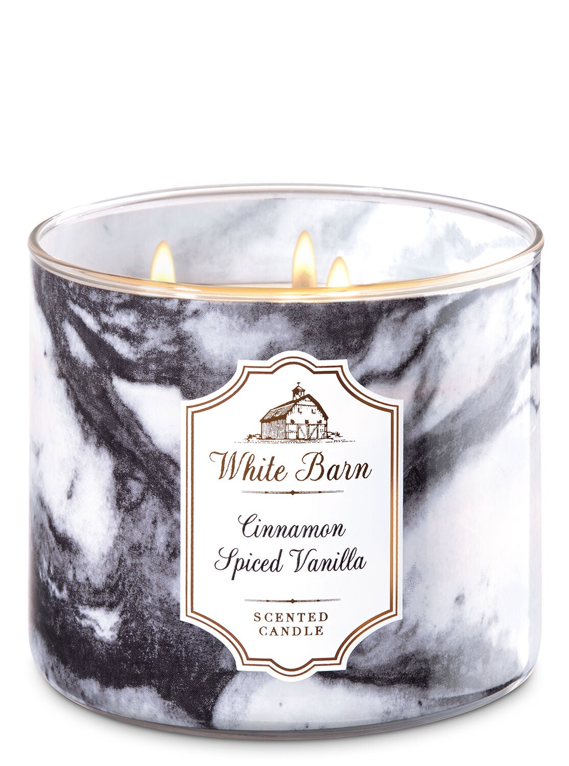 White Barn Cinnamon Spiced Vanilla 3-Wick Candle - Bath And Body Works