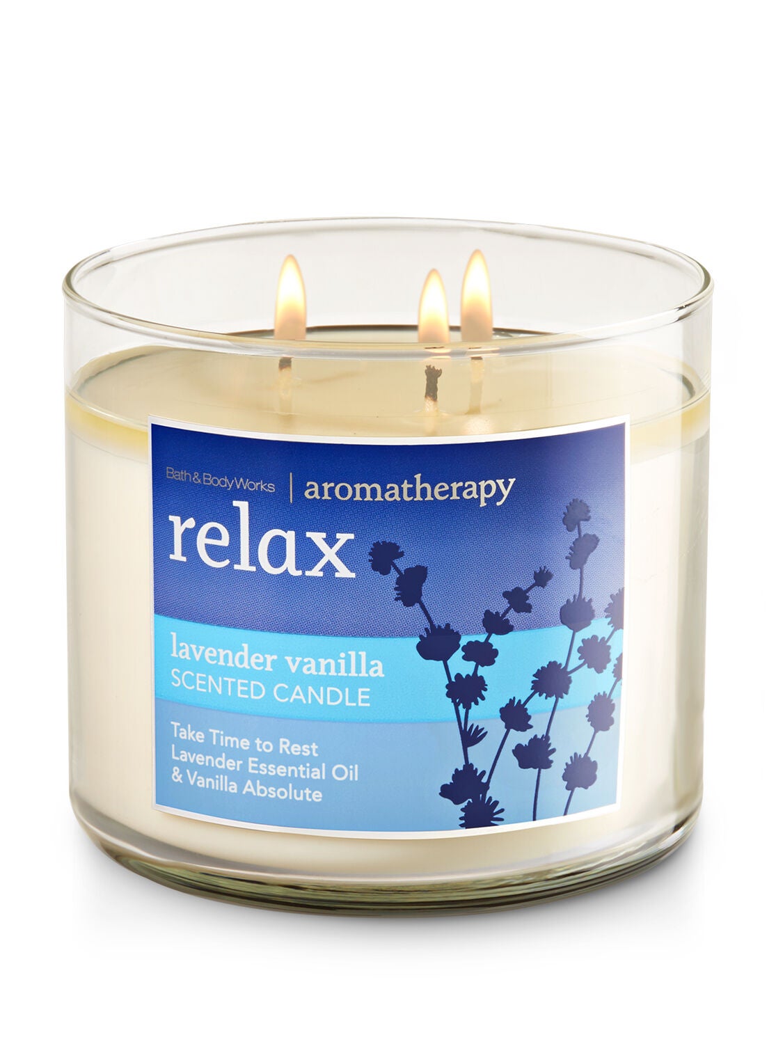 Aromatherapy Relax - Lavender Vanilla 3-Wick Candle - Bath And Body Works