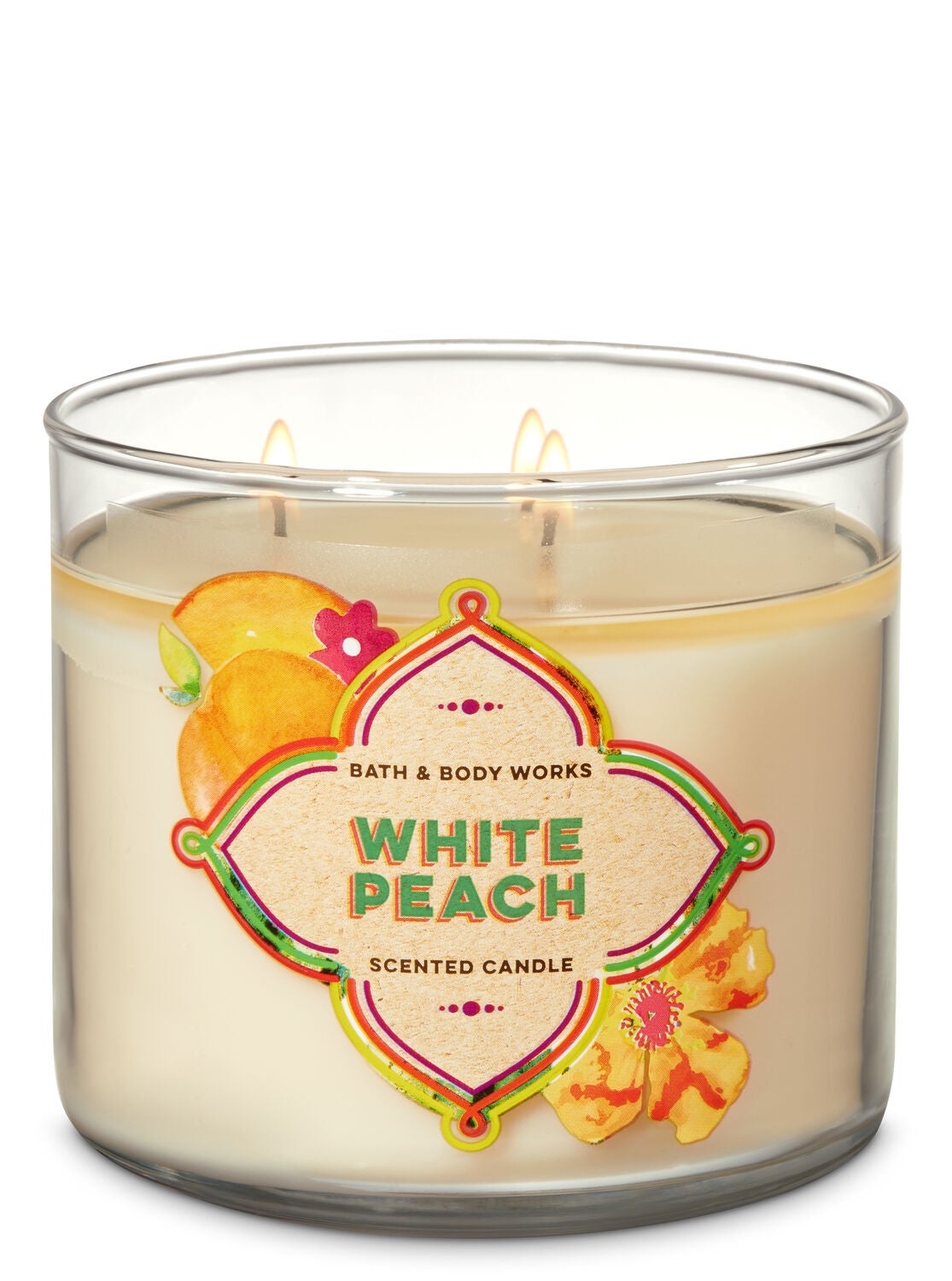White Peach 3-Wick Candle - Bath And Body Works