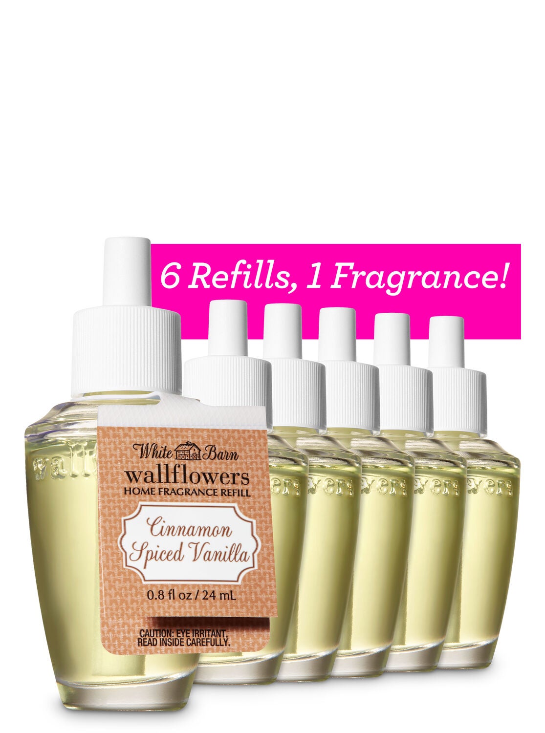 cinnamon spiced vanilla 6 pack wallflowers sampler bath bath and body works plug in refills