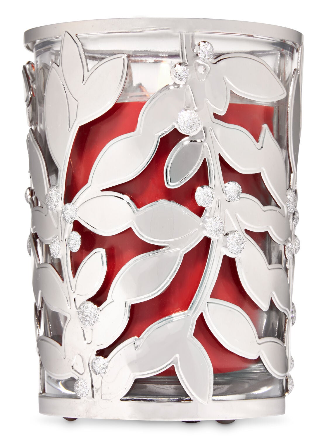 Glitter Holly Medium Candle Sleeve - Bath And Body Works