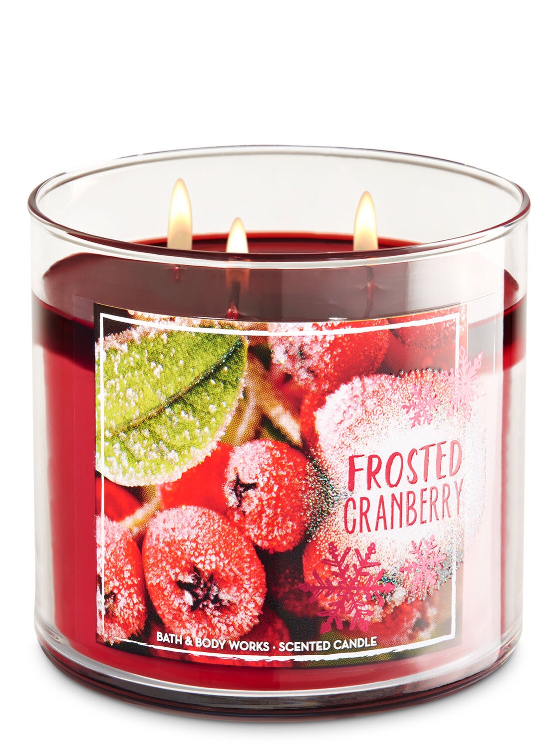 Frosted Cranberry 3-Wick Candle - Bath And Body Works