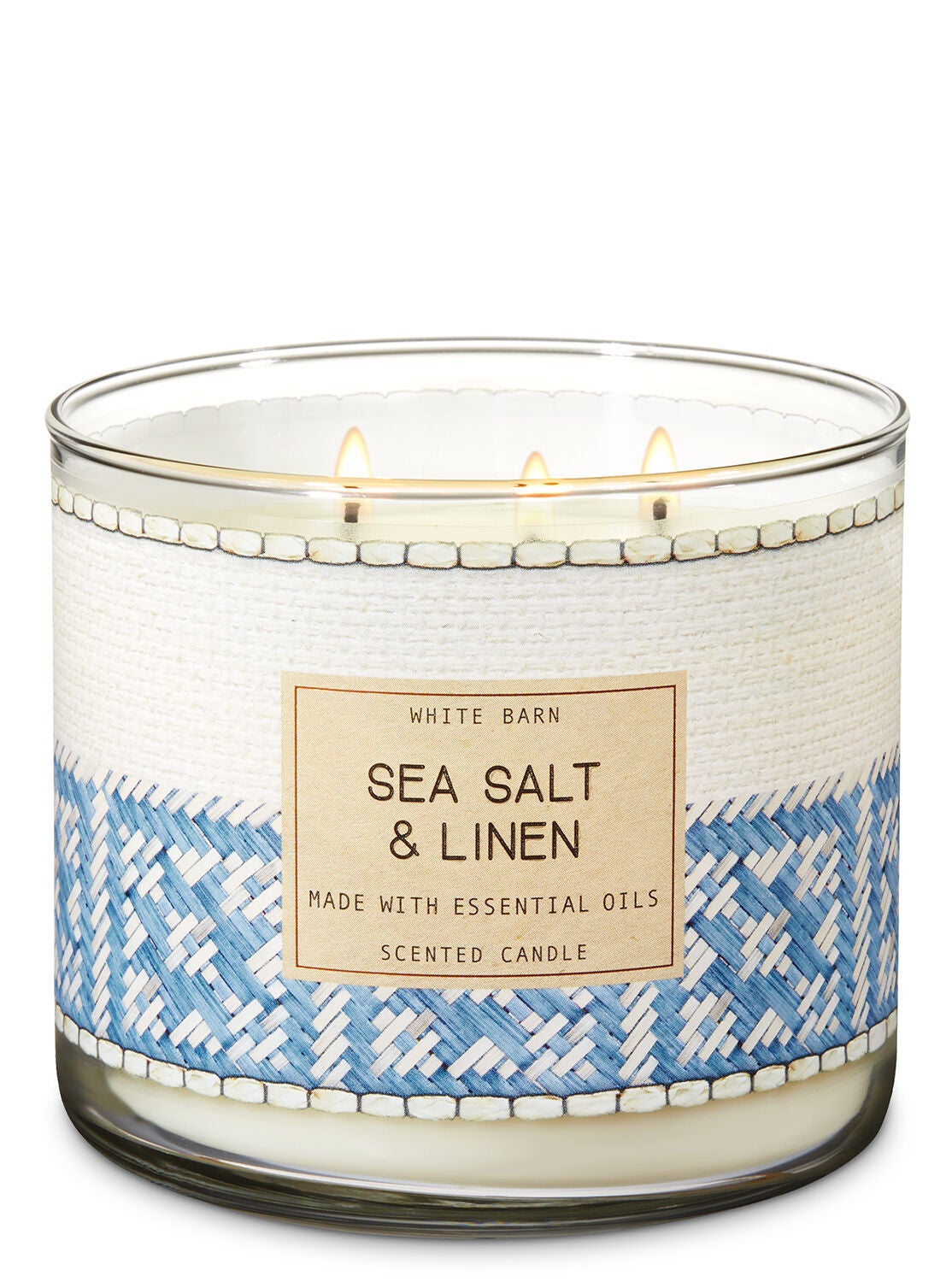 Sea Salt & Linen 3-Wick Candle - Bath And Body Works