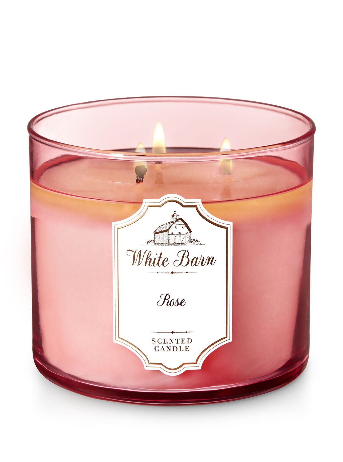 White Barn Rose 3-Wick Candle - Bath And Body Works
