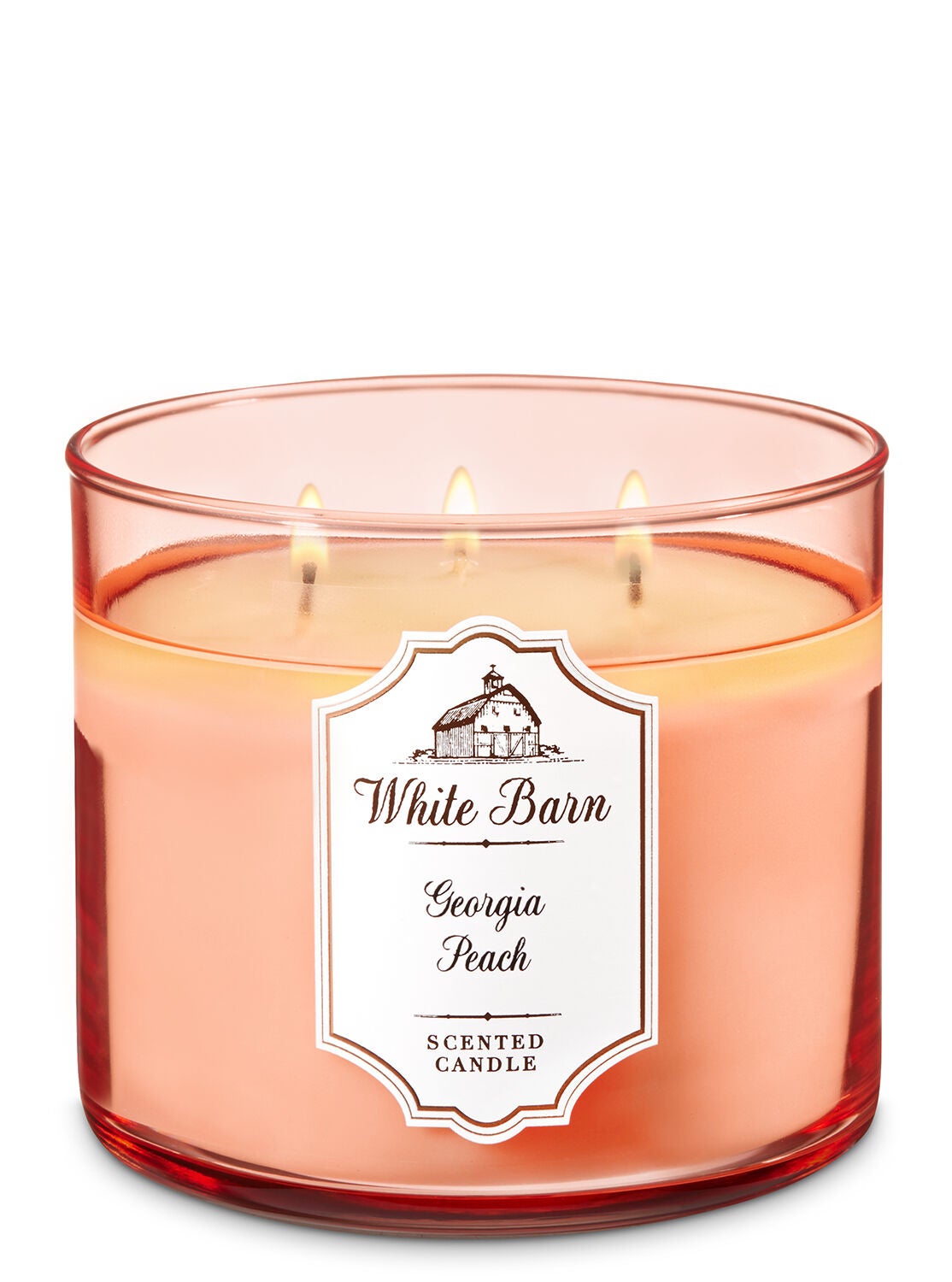 georgia peach 3 wick candle white barn bath body works lavender chamomile candle bath and body works