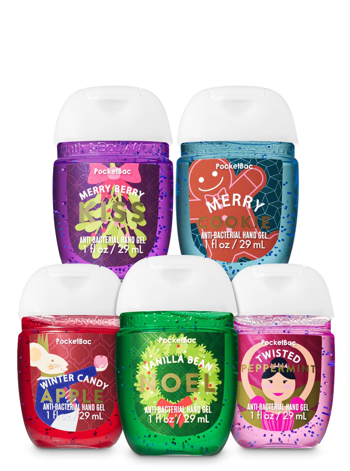 Holiday Favorites PocketBac Hand Sanitizers, 5-Pack - Bath And Body Works
