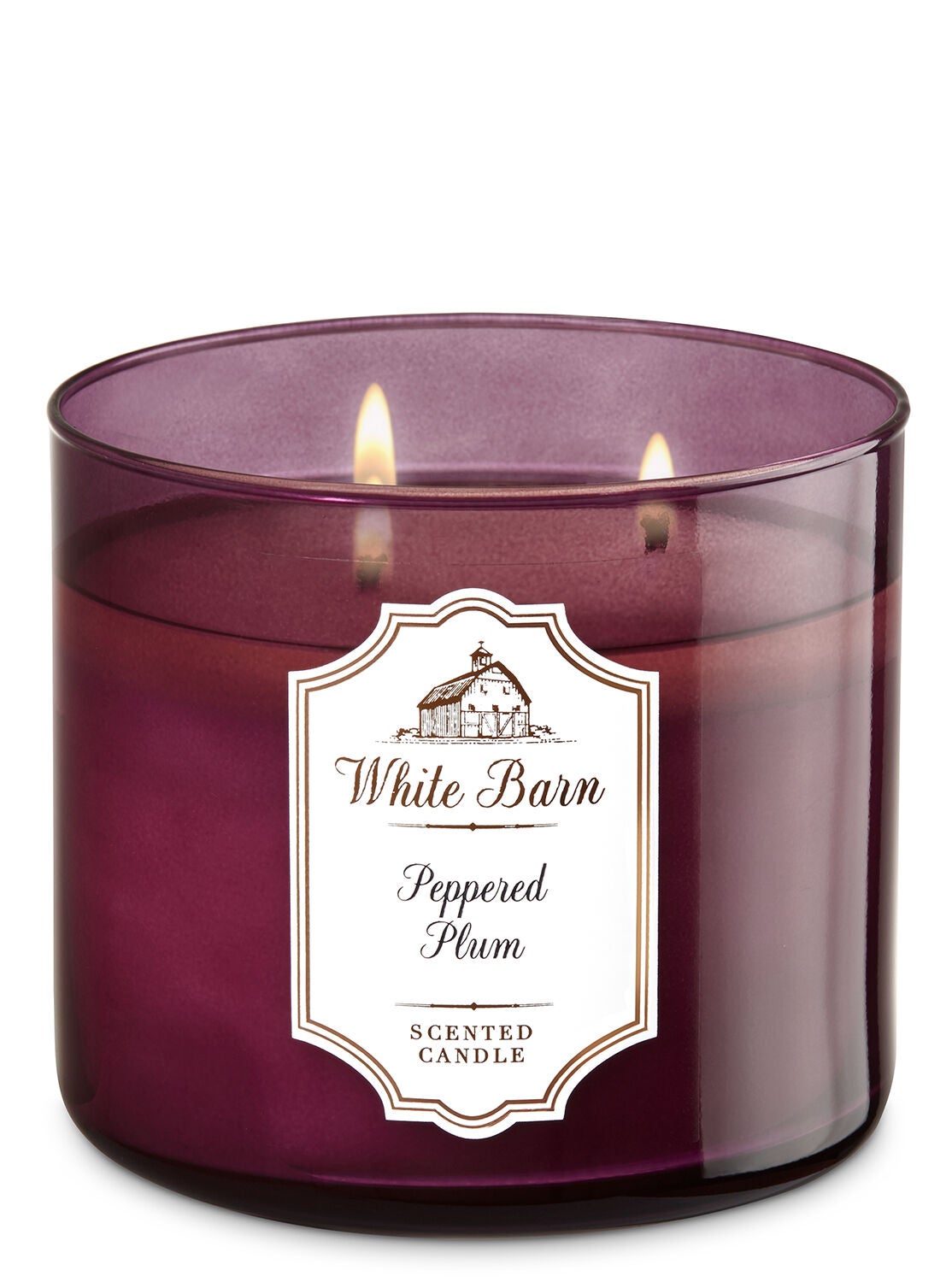 White Barn Peppered Plum 3-Wick Candle - Bath And Body Works