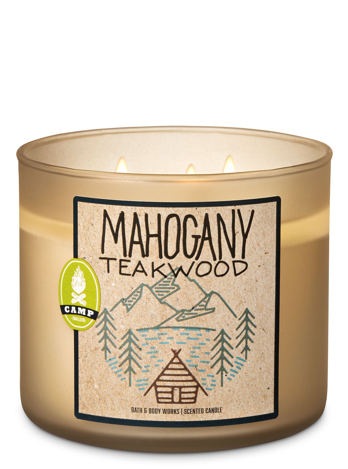 Mahogany Teakwood 3-Wick Candle - Bath And Body Works