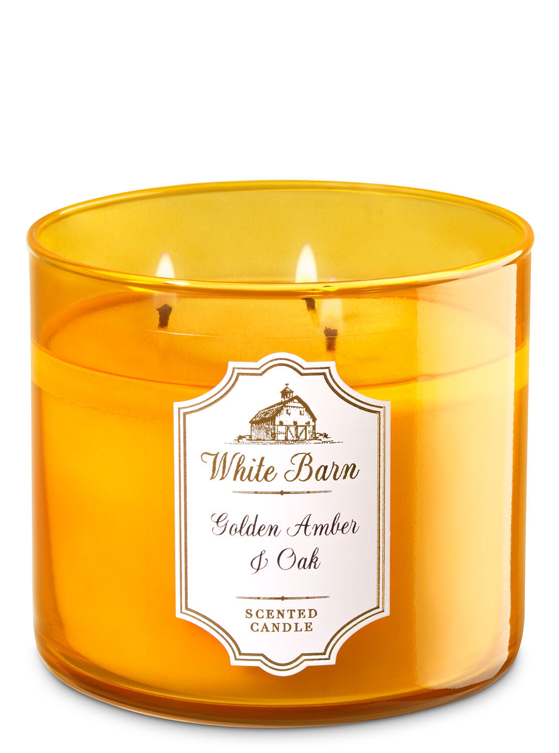 White Barn Golden Amber & Oak 3-Wick Candle - Bath And Body Works