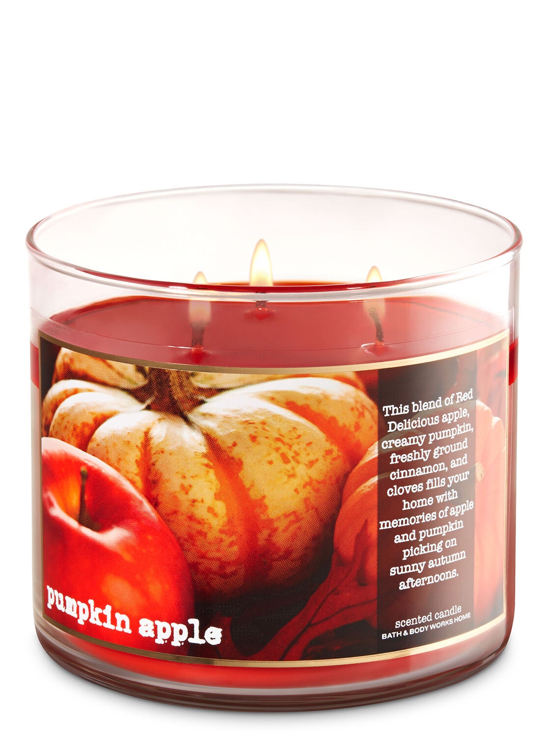 Pumpkin Apple 3-Wick Candle - Bath And Body Works