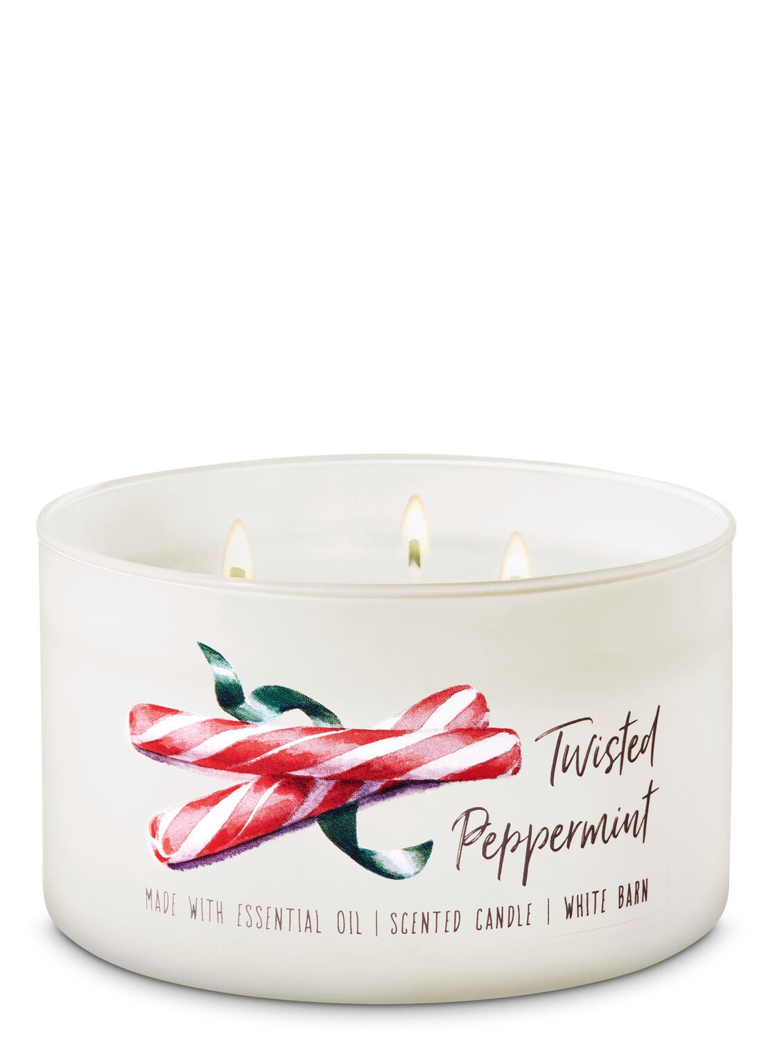Twisted Peppermint 3-Wick Candle - Bath And Body Works