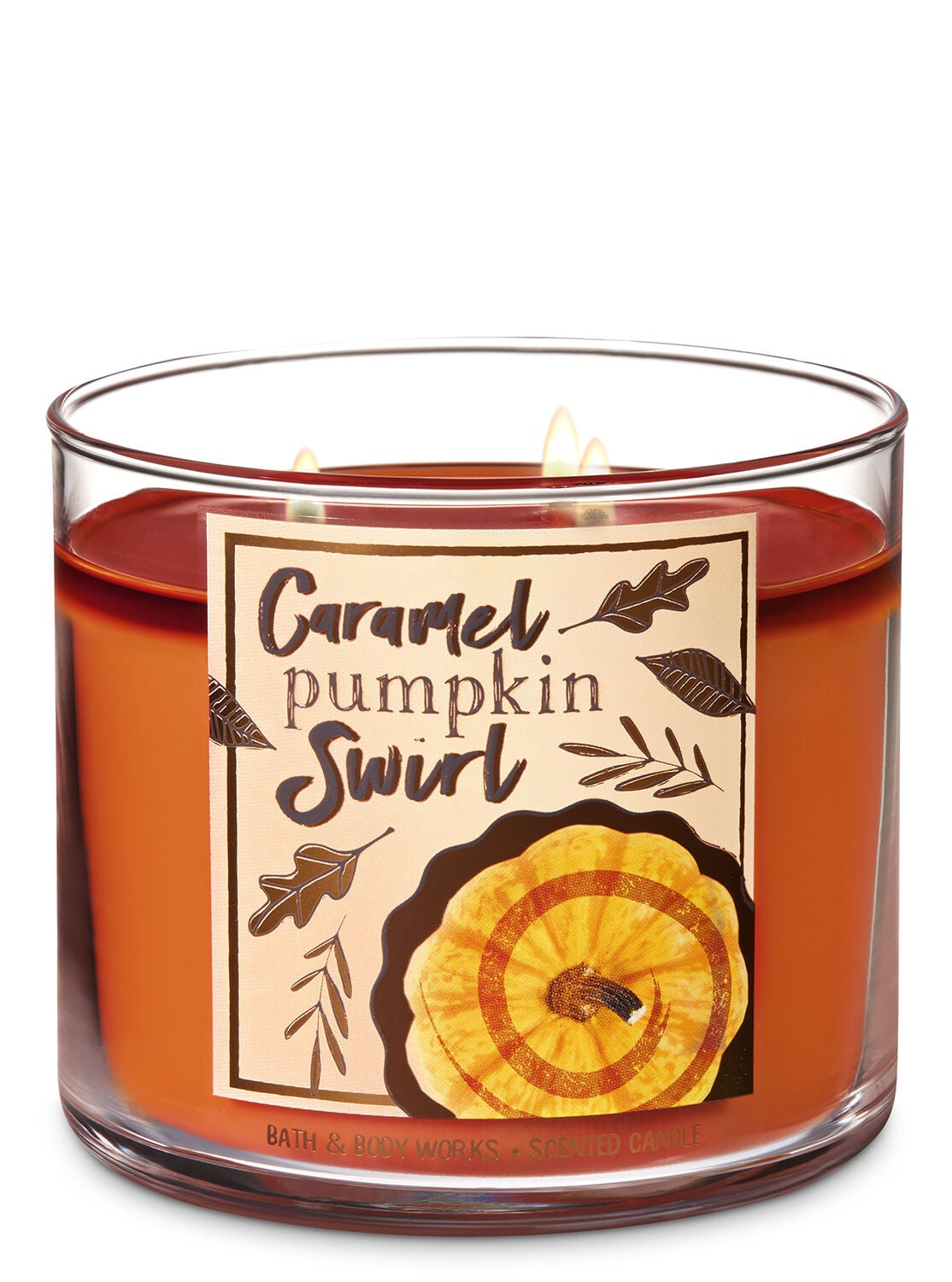 Caramel Pumpkin Swirl 3-Wick Candle - Bath And Body Works