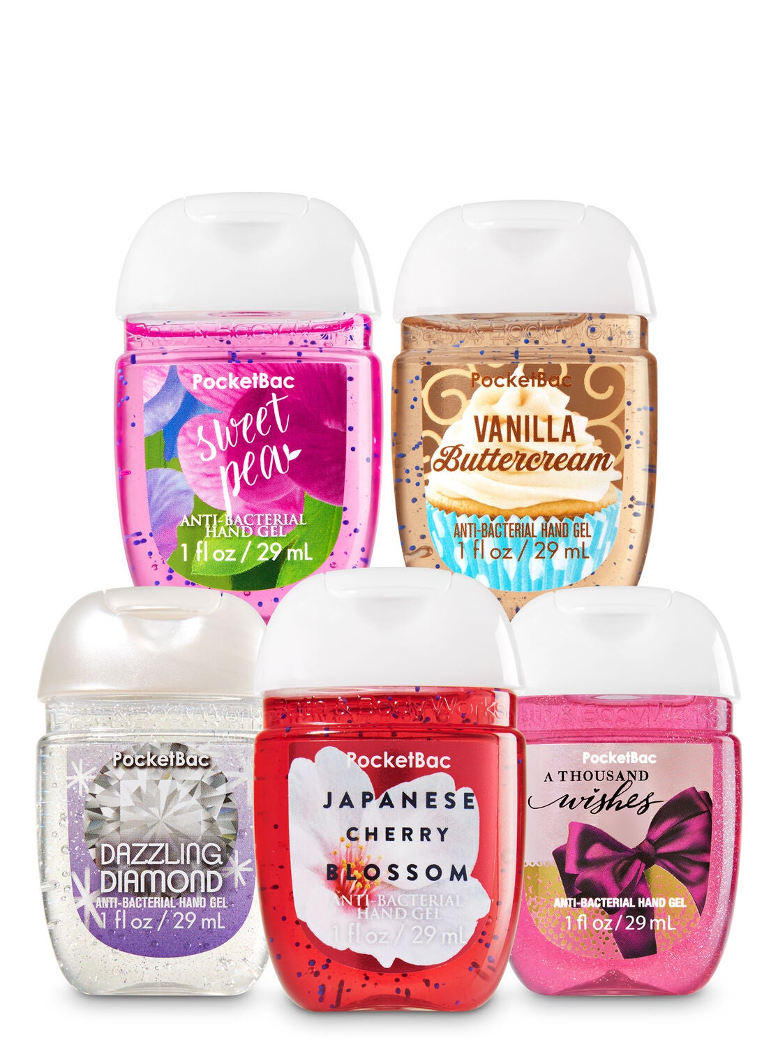 Sweetest Favorites 5-Pack PocketBac Sanitizers - Bath And Body Works