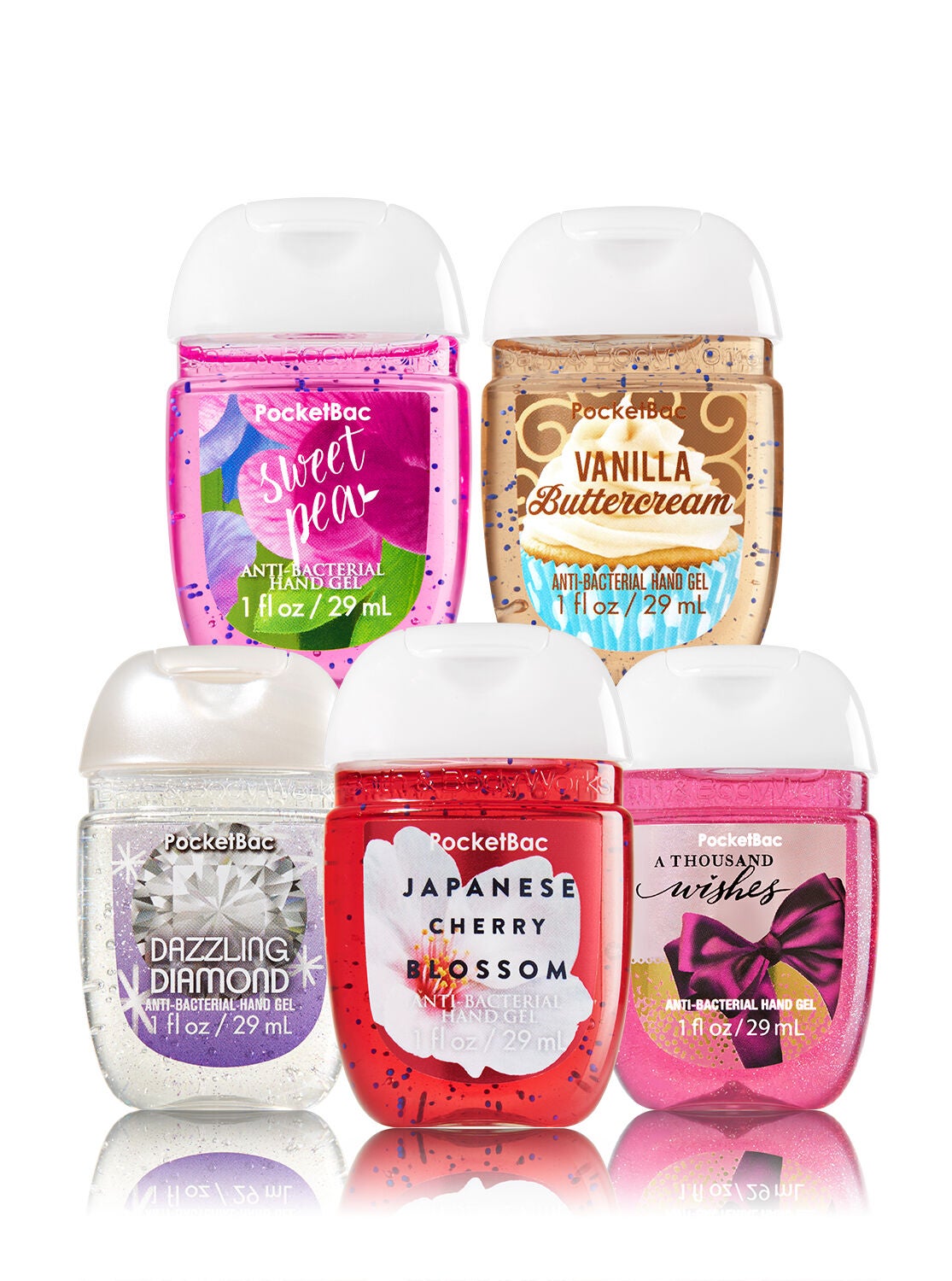 Sweetest Favorites 5-Pack PocketBac Sanitizers - Bath And Body Works