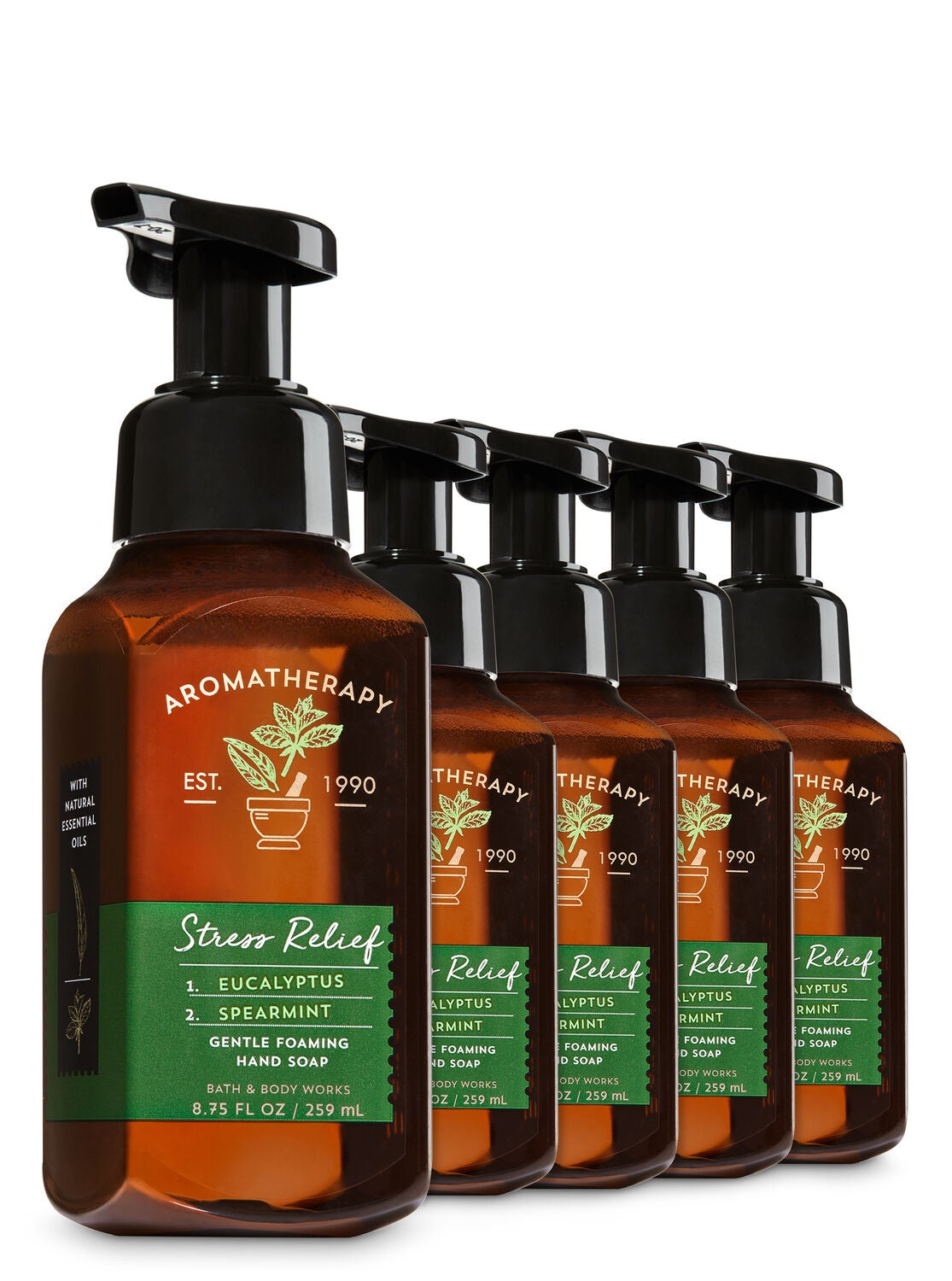 Stress Relief - Eucalyptus & Spearmint 5-Pack Gentle Foaming Hand Soap - Bath And Body Works