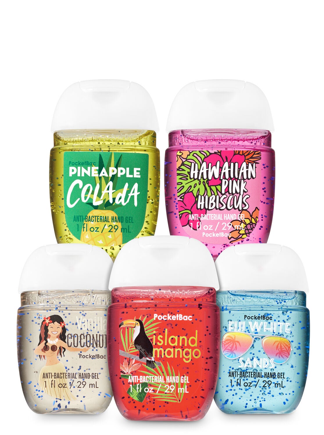 Tropical Getaway 5-Pack PocketBac Hand Sanitizers - Bath And Body Works