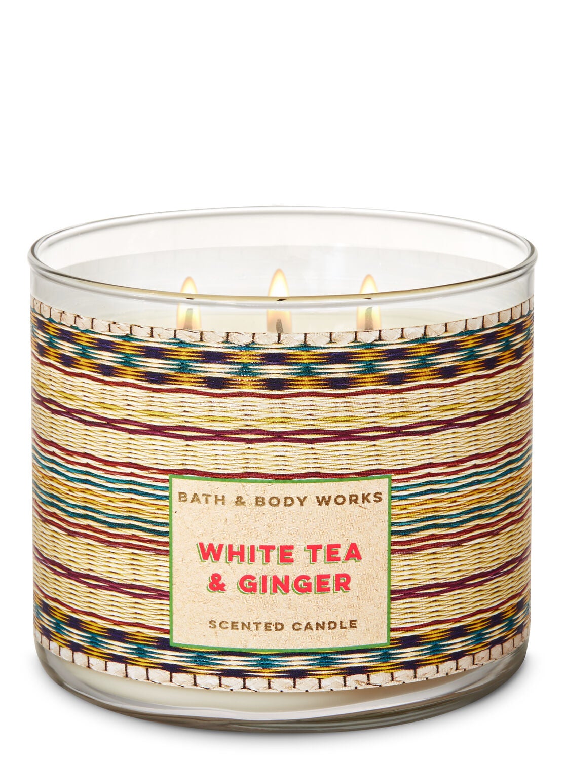 White Tea & Ginger 3-Wick Candle - Bath And Body Works