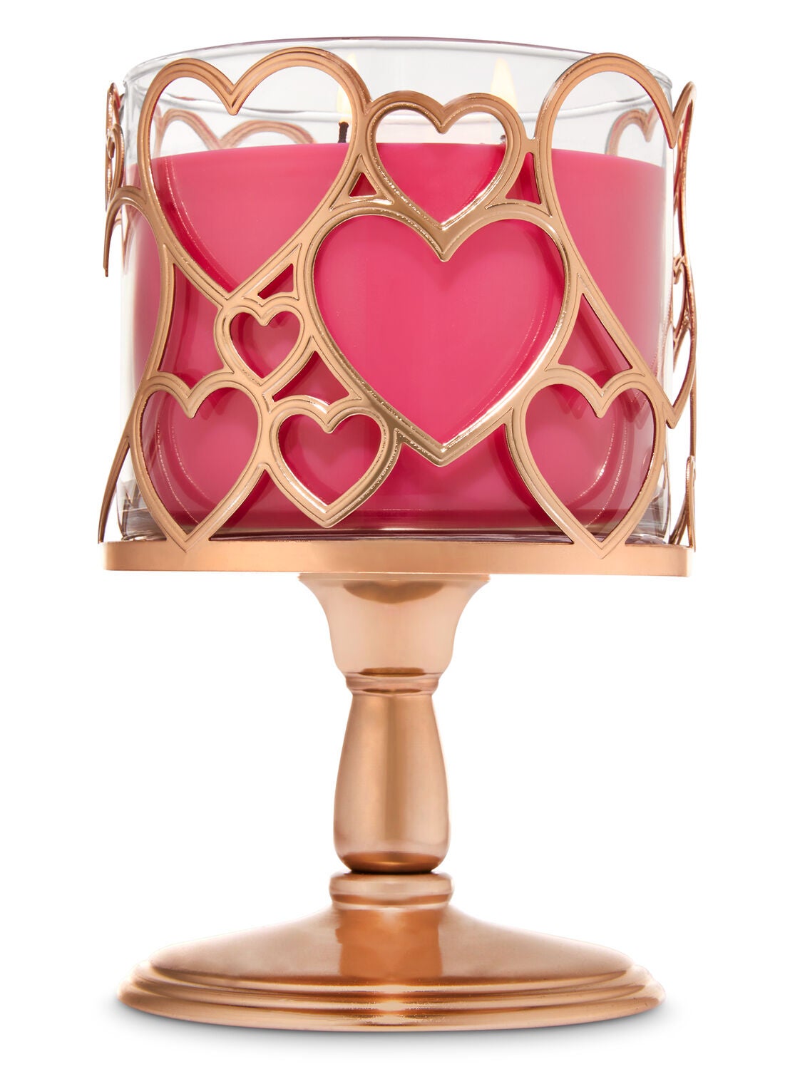 candle holder heart wick bath body pedestal works