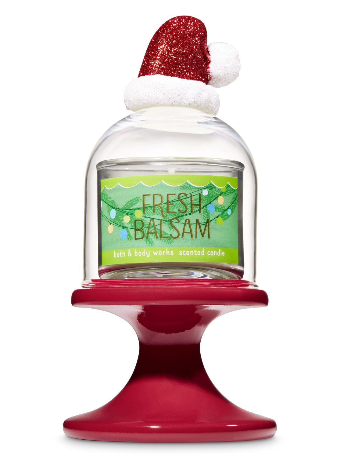 Santa Hat Cloche Pedestal Mini Candle Holder - Bath And Body Works