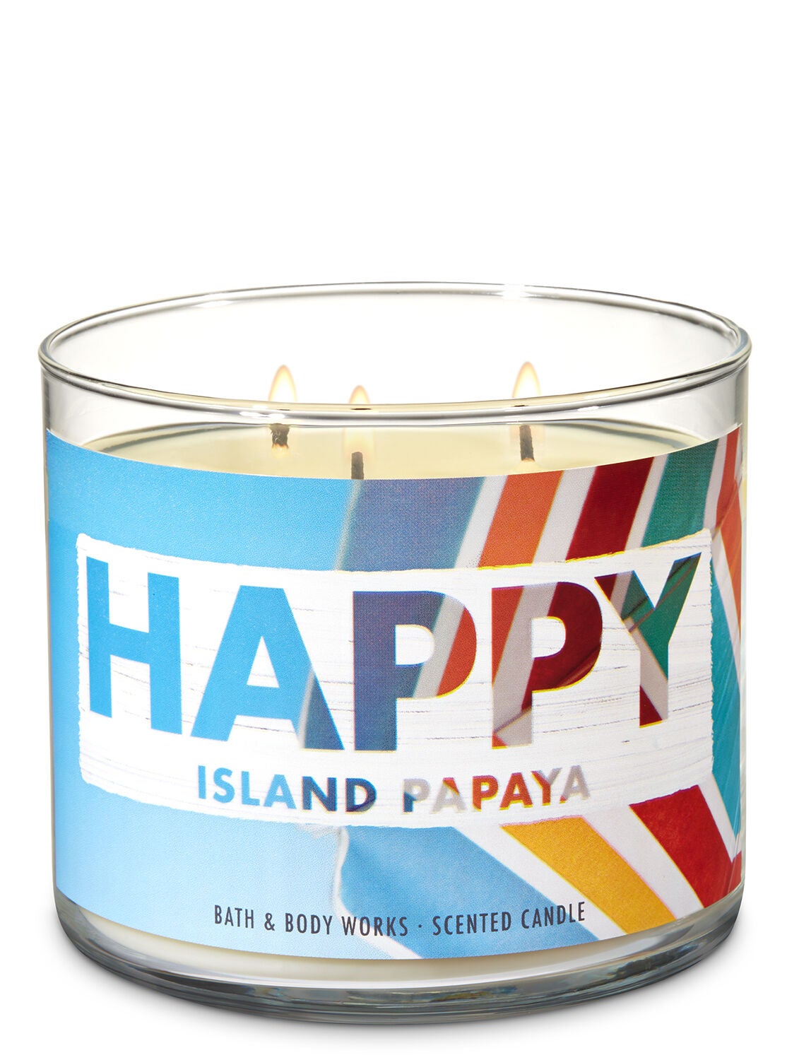 Island Papaya 3-Wick Candle - Bath And Body Works