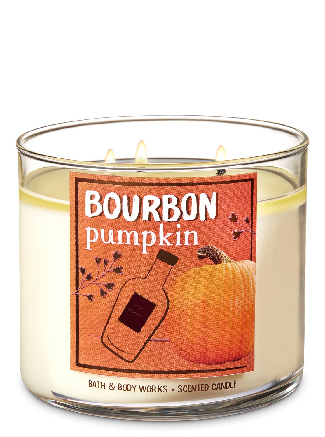 Bourbon Pumpkin 3-Wick Candle - Bath And Body Works
