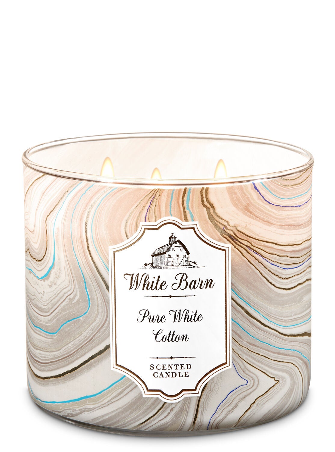 White Barn Pure White Cotton 3-Wick Candle - Bath And Body Works