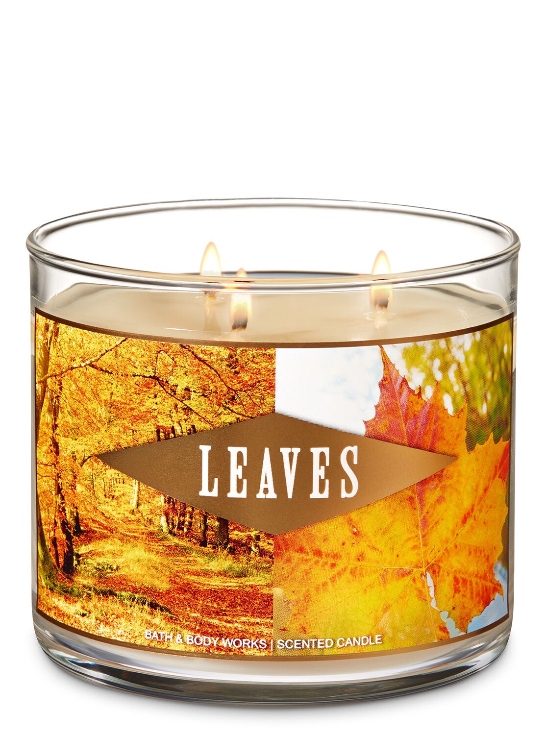 Leaves 3-Wick Candle - Bath And Body Works