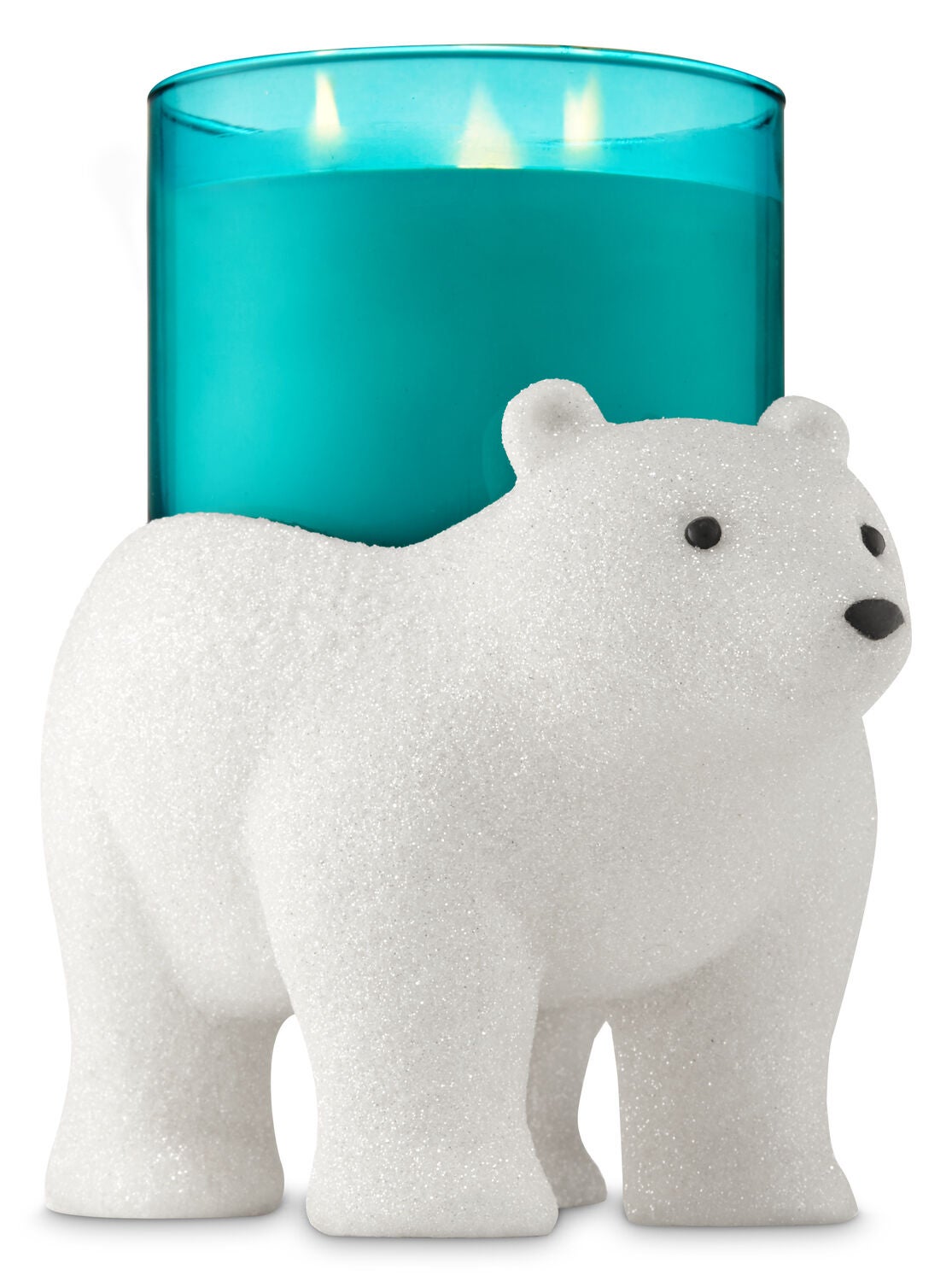 Glittery Polar Bear Pedestal 3-Wick Candle Holder - Bath And Body Works